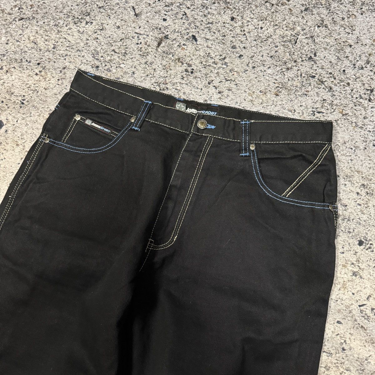 Vintage Y2K Jordin Black Wide Baggy Skater Jeans ERD Grunge Jnco Size US 35 - 4 Thumbnail