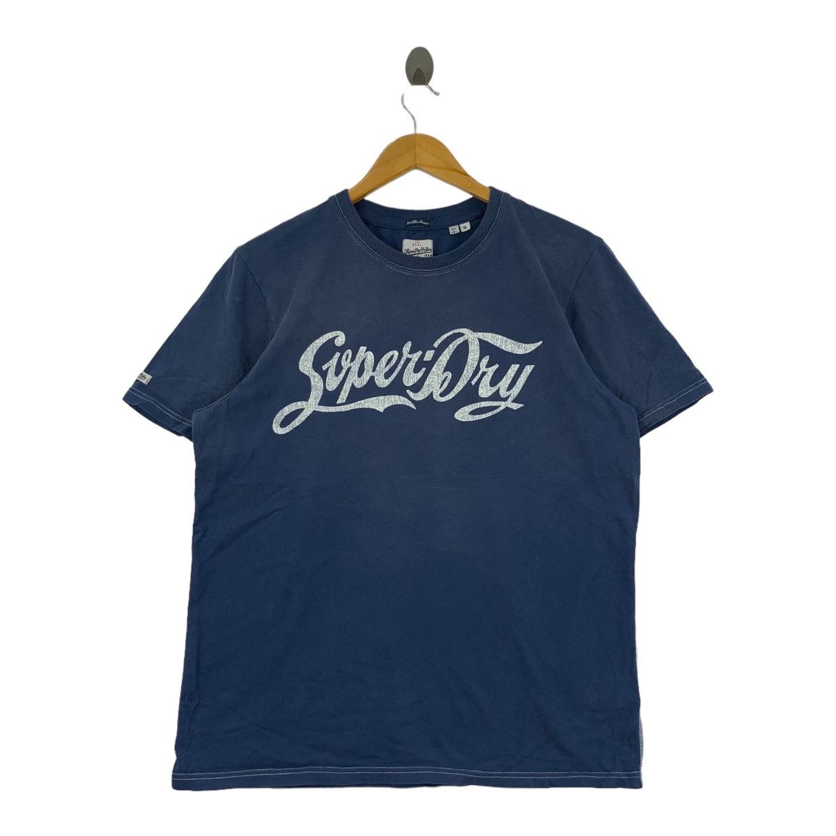 Superfine Vintage 2004 SUPERDRY JAPAN Pure Natural Indigo Tee Shirt Size US XL / EU 56 / 4 - 1 Thumbnail
