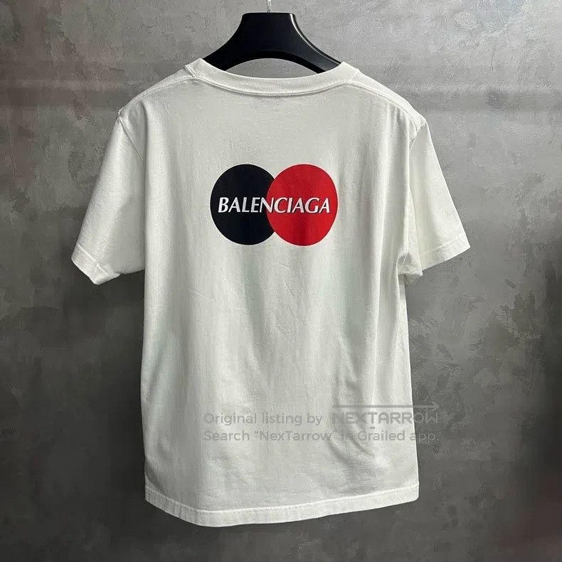 Balenciaga Balenciaga White Logo letter printing casual round neck sh Size US XL / EU 56 / 4 - 5 Thumbnail