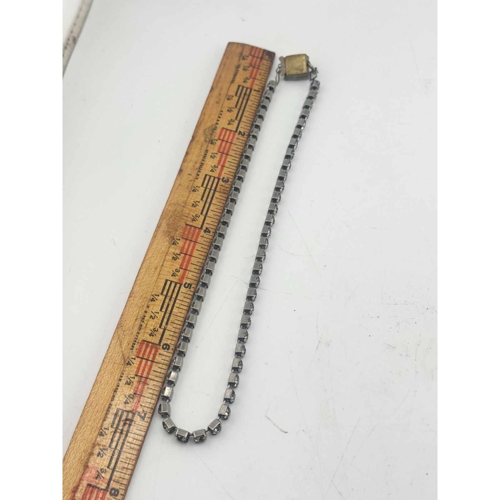 Vintage Vintage rhinestone chain choker collar necklace Size ONE SIZE - 4 Thumbnail