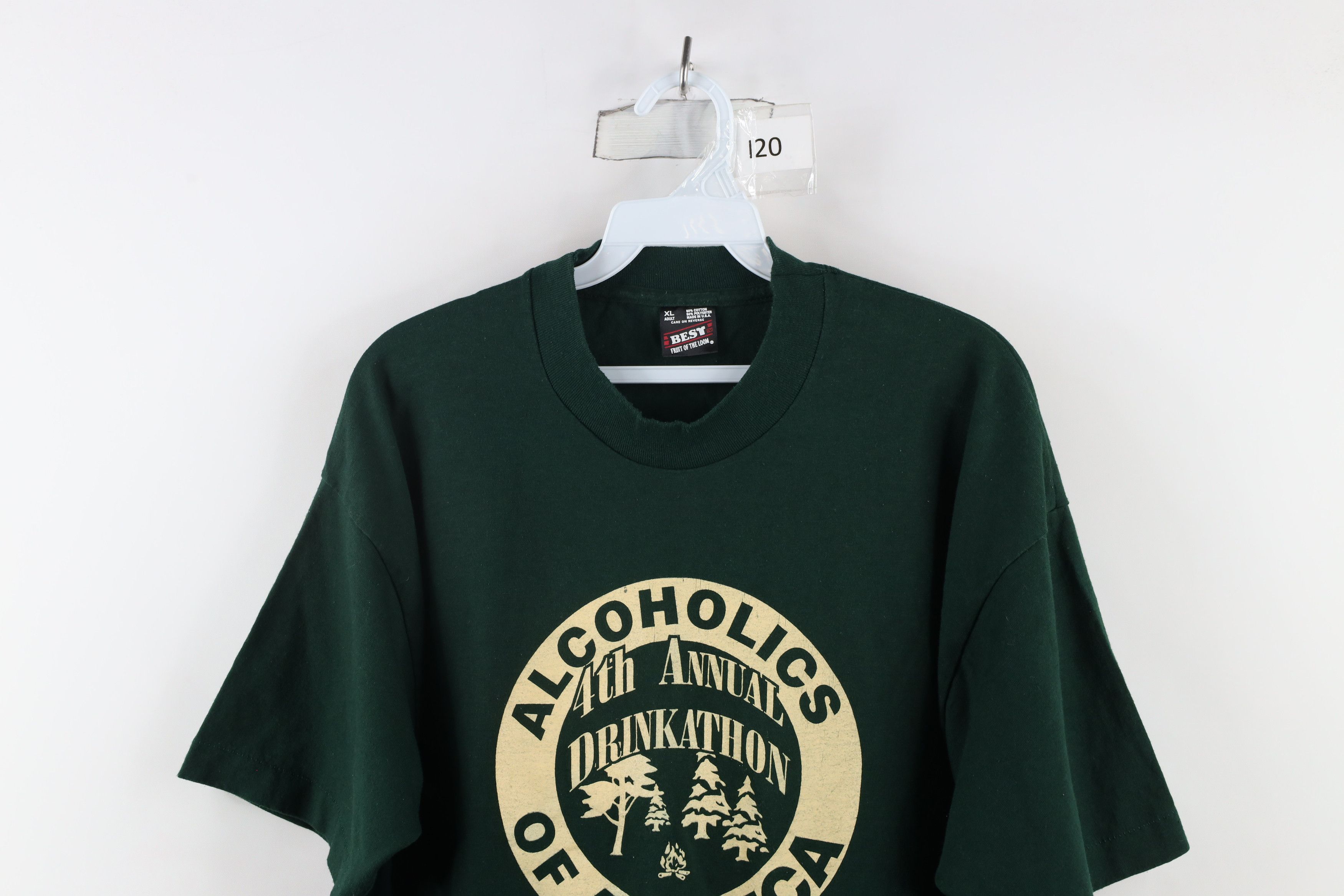 Vintage Vintage 90s Alcoholics of America Fawn Forest T-Shirt USA Size US XL / EU 56 / 4 - 2 Thumbnail