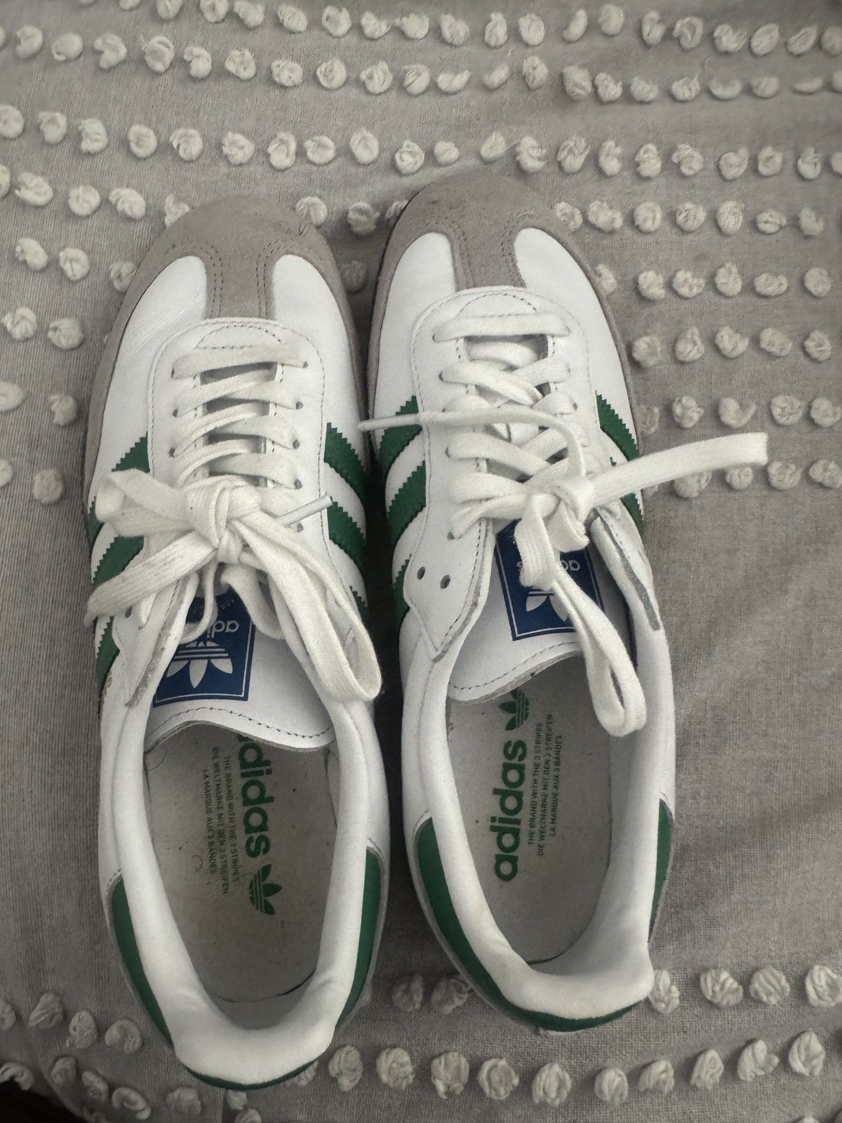 Adidas Adidas Sambas white and green colorway Size US 9.5 / EU 42-43 - 4 Thumbnail