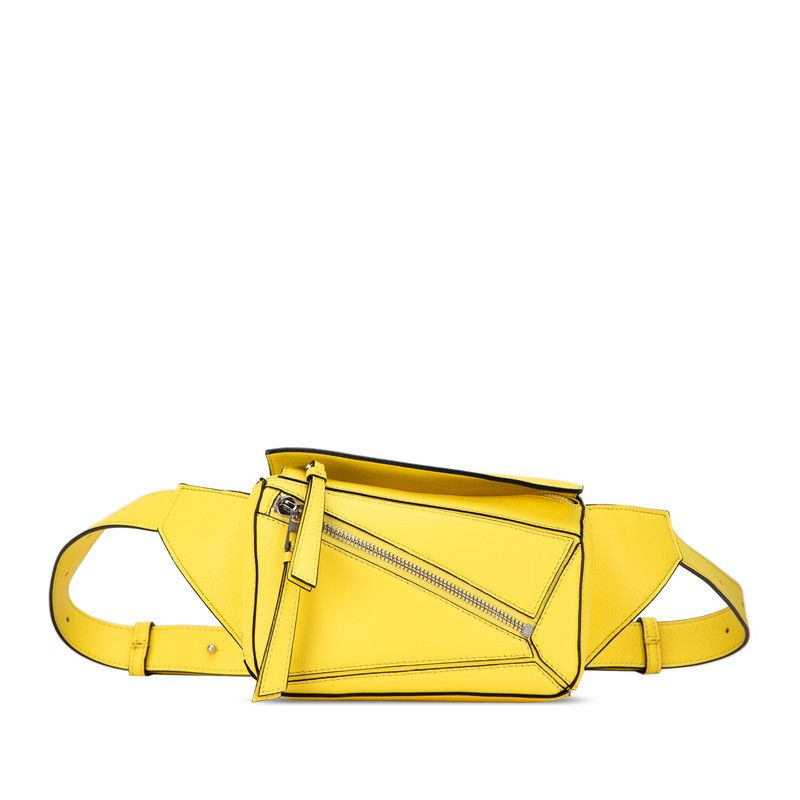 Loewe Loewe Loewe Leather Puzzle Mini Waist Bag Lemon Yellow Leather Belt Bag in Great Condition Size ONE SIZE - 1 Thumbnail