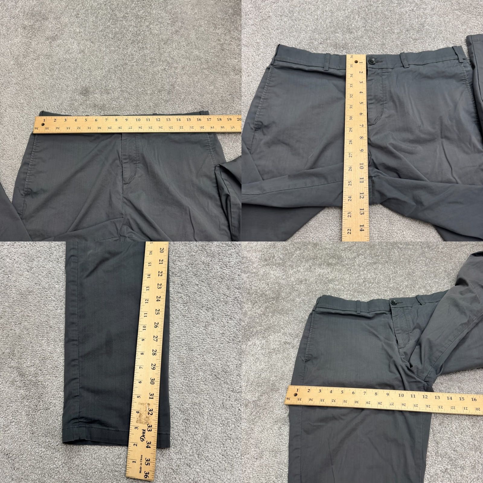 Vintage Hill City Everyday Tech Pants Mens 34x36 Dark Gray Straight Leg Water Repellent Size US 34 / EU 50 - 9 Thumbnail