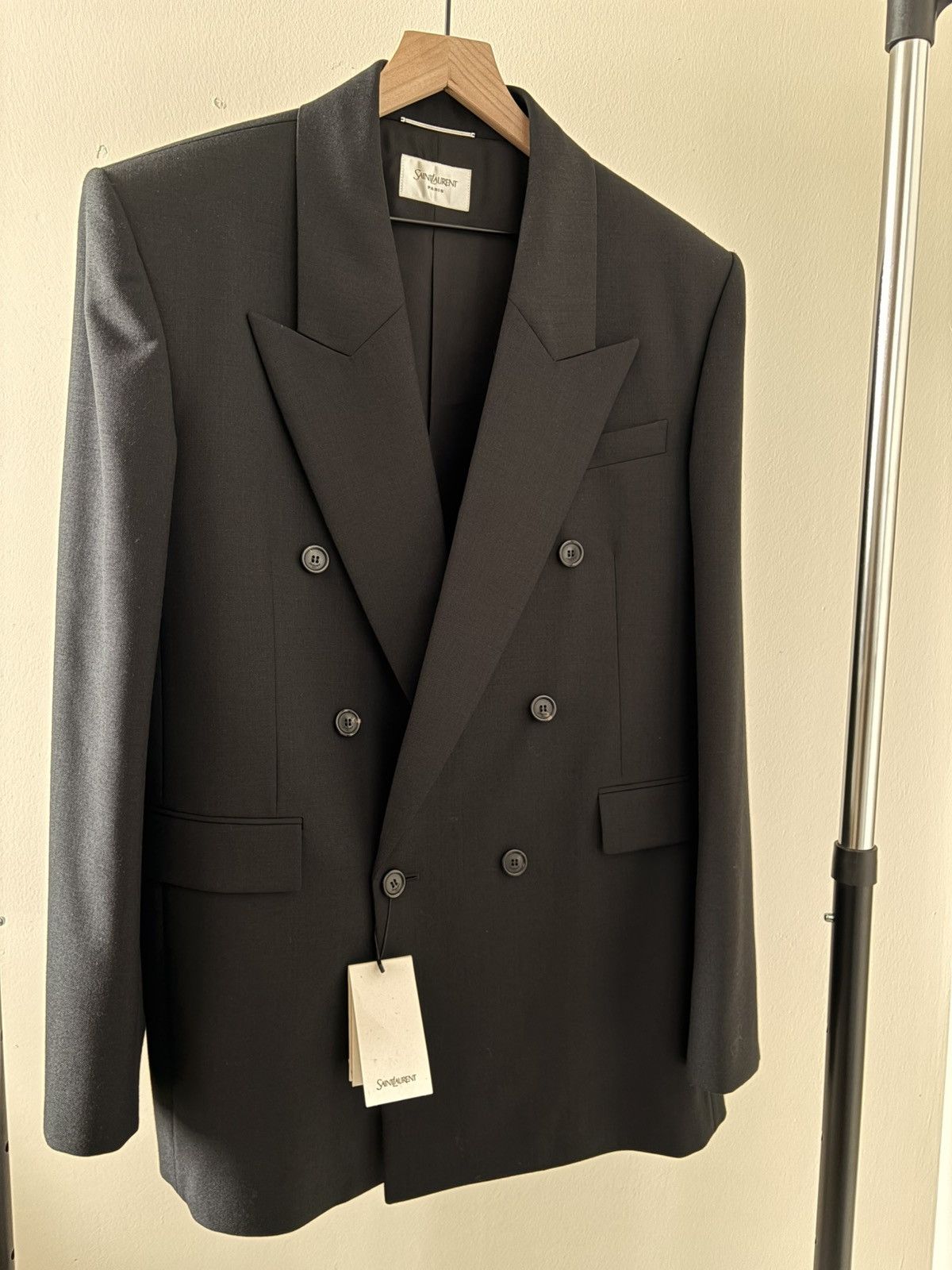 Saint Laurent Paris Double Breasted Blazer Size 42R - 2 Thumbnail