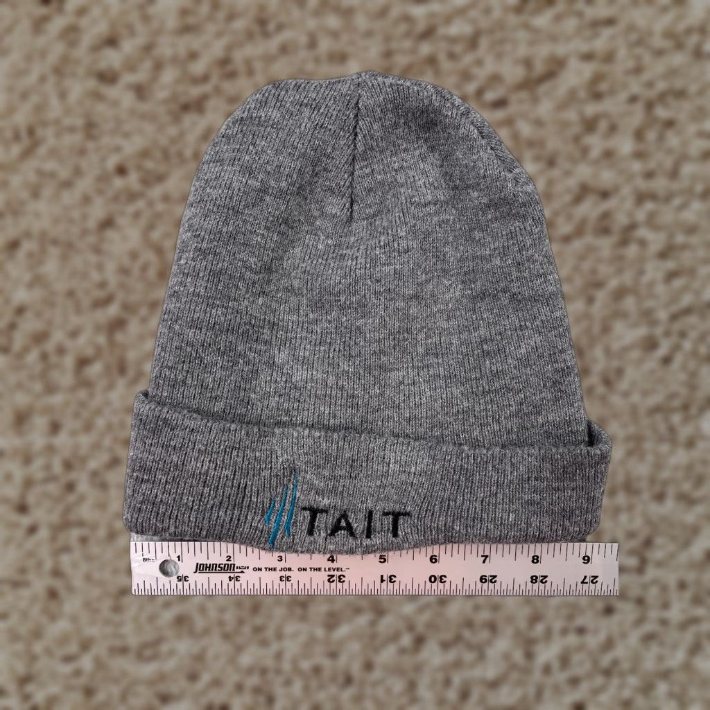 Port & Company Port & Company Beanie Adult One Size Gray Knit Acrylic Logo Ski Construction Mens Size ONE SIZE - 1 Thumbnail