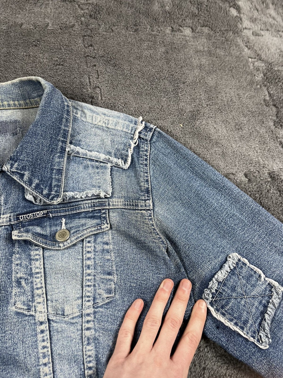 Vintage Vintage Y2K Patchwork denim jacket Japanese grunge size M Size M / US 6-8 / IT 42-44 - 7 Thumbnail