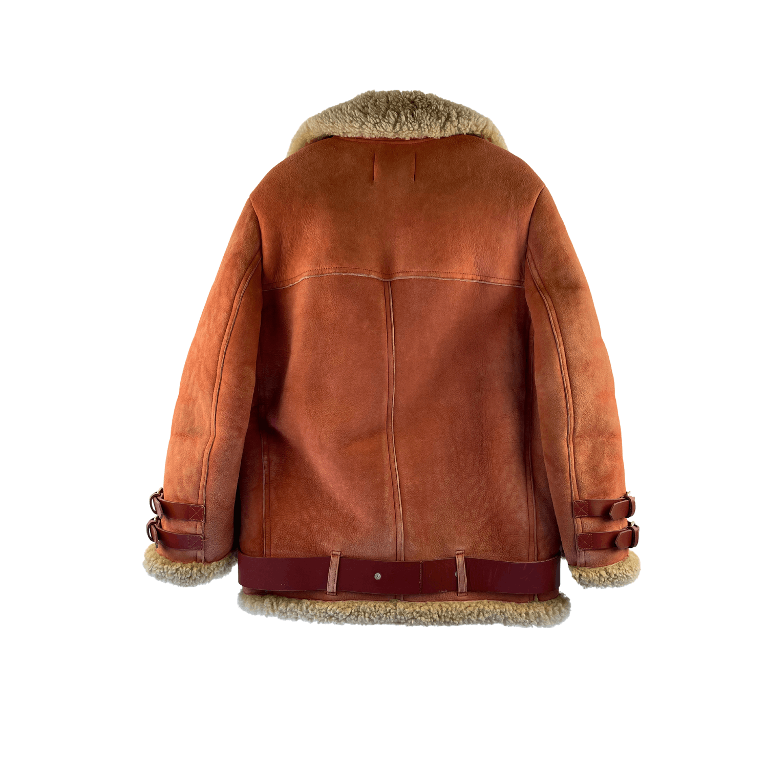 Acne Studios Acne Studios Dark Orange Velocite Suede Shearling Jacket Size XS / US 0-2 / IT 36-38 - 3 Thumbnail