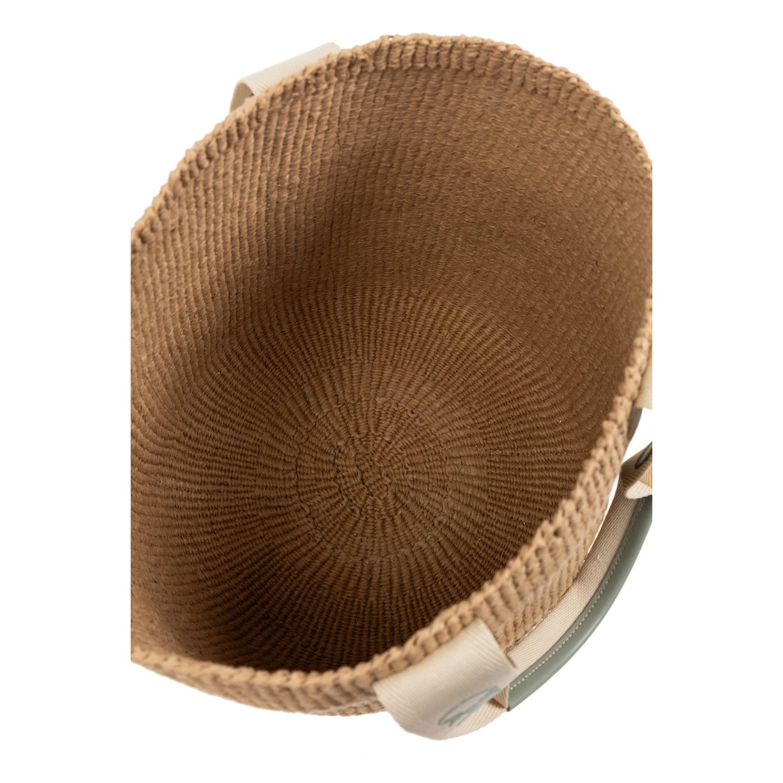 Chloe Chloe Large Bluish Green Raffia-Effect Linen Basket Shoulder Size ONE SIZE - 4 Thumbnail