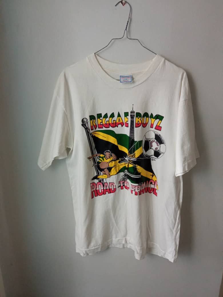 Vintage Reggae Boyz Jamaica Football Team World Cup France 98 Shirts Size US XL / EU 56 / 4 - 1 Thumbnail