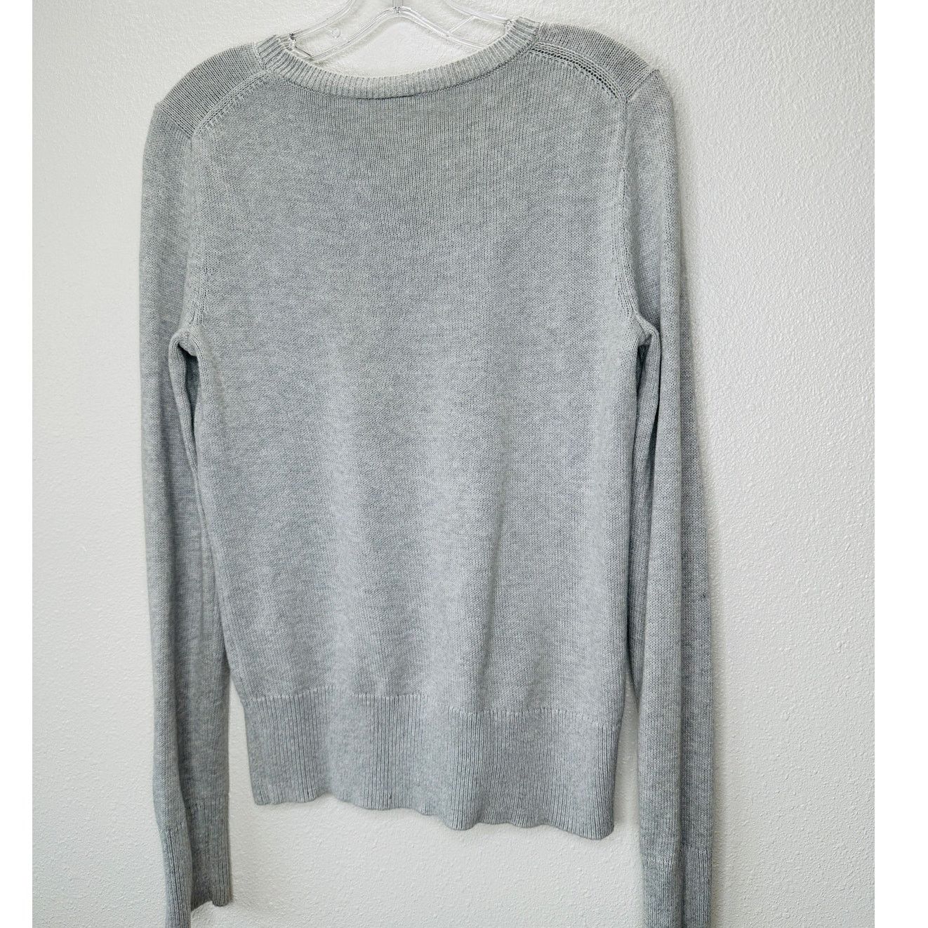 Gap Gap Gray Metallic Heart Crewneck Long Sleeve Sweater S Size S / US 4 / IT 40 - 7 Thumbnail