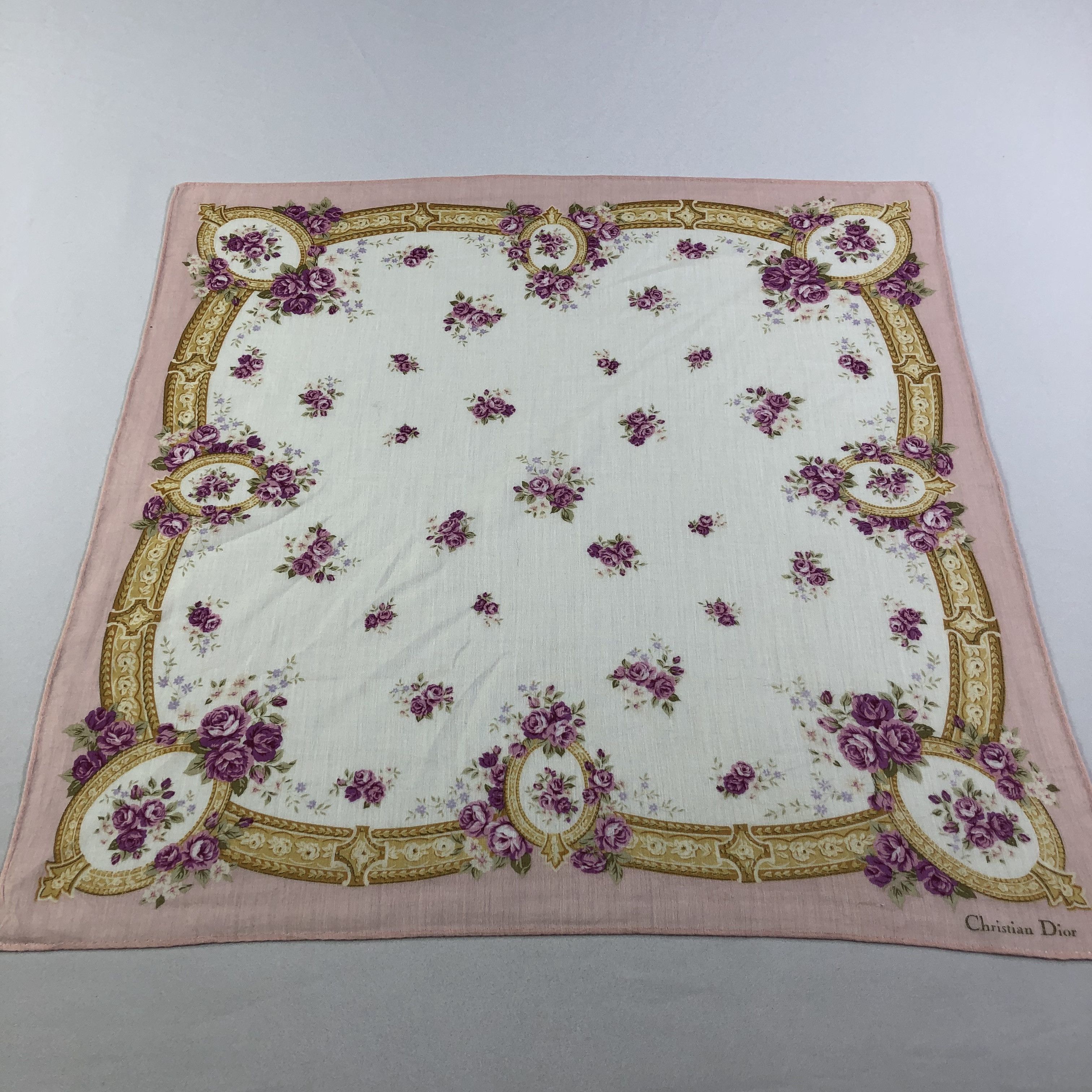 Christian Dior Monsieur Christian Dior Handkerchief Neckerchief Bandana H1790 Size ONE SIZE - 2 Thumbnail