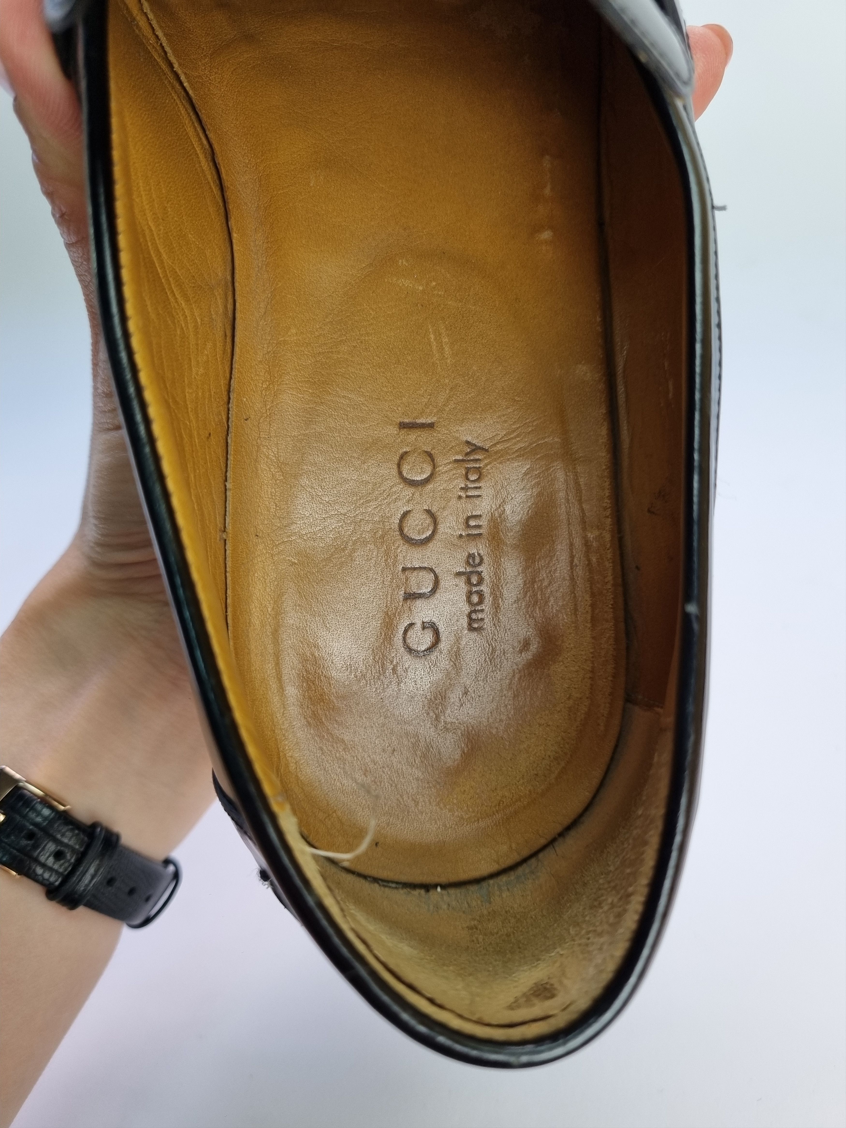 Gucci Vintage Gucci Vibram Leather Loafers Italian Shoes 181808 Size US 7 / EU 40 - 9 Thumbnail