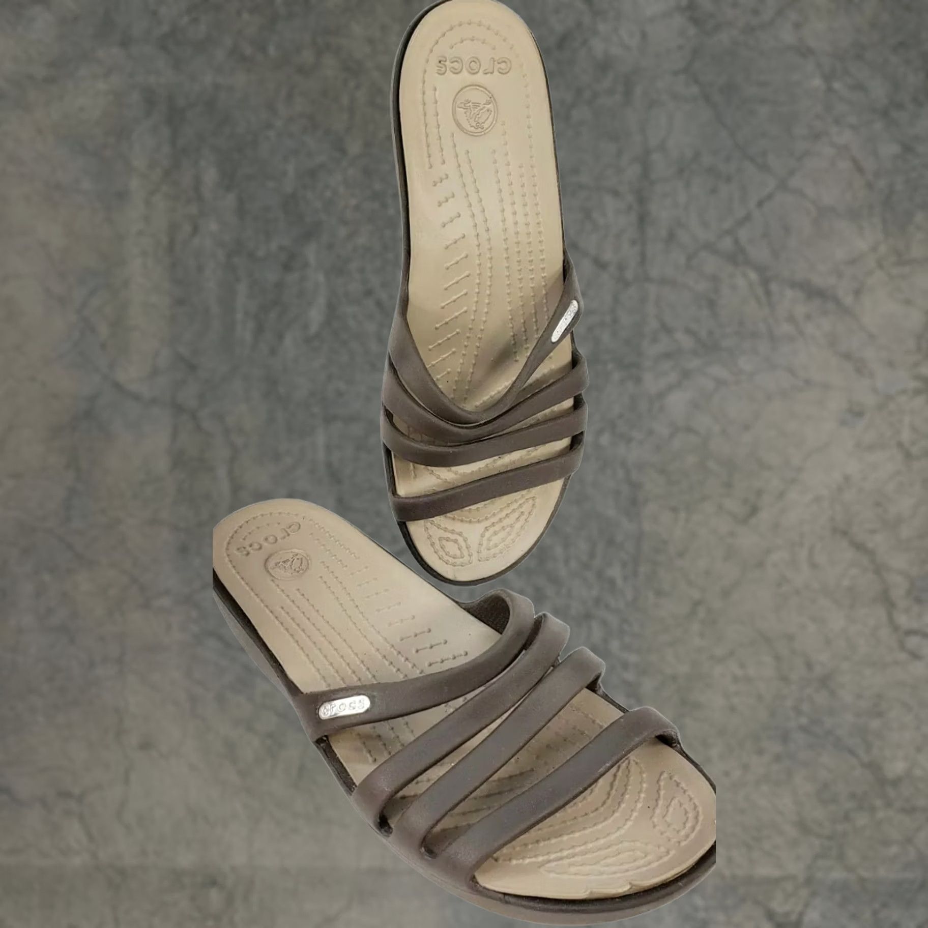 Crocs Crocs Patricia Womens Slide Sandals - Brown Size 7M - Cushy Insoles - Casual Comfort Size US 7 / IT 37 - 1 Thumbnail