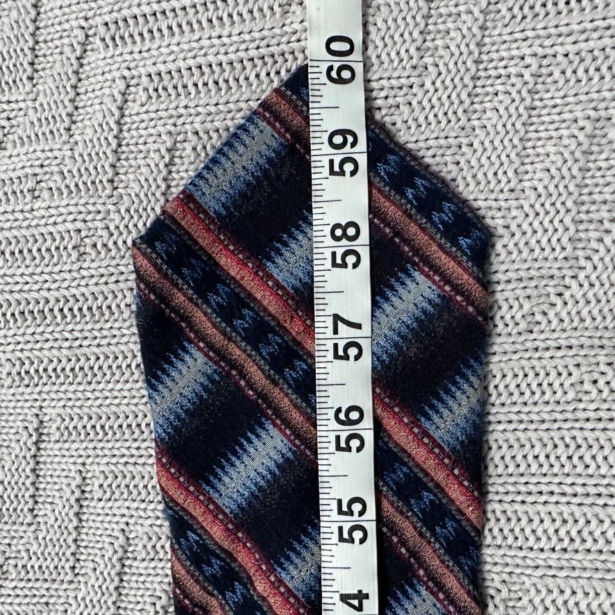 Altea Vintage Altea southwestern striped wool silk tie Size ONE SIZE - 4 Thumbnail