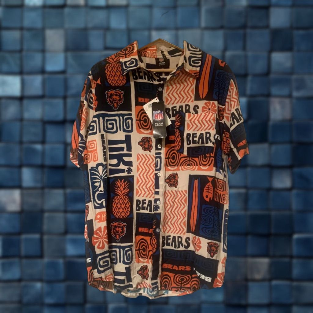 NFL VINTAGE Chicago Bears NFL Button-Up Shirt Hawaiian Viscose Short Sleeve Small Size US S / EU 44-46 / 1 - 1 Thumbnail