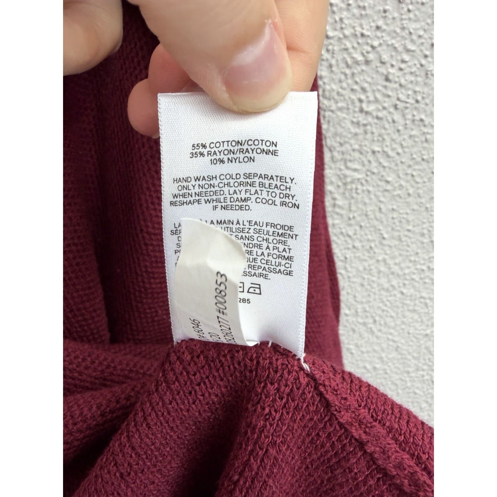 Express Express Womens Sweater Long Sleeve Zip Up Back V-Neck Red L Size L / US 10 / IT 46 - 5 Thumbnail