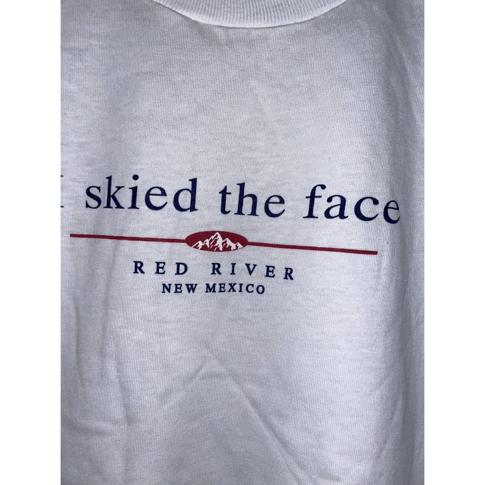 Jerzees Vintage Skiing Shirt Red River New Mexico S White Ski Tee Size US S / EU 44-46 / 1 - 3 Thumbnail