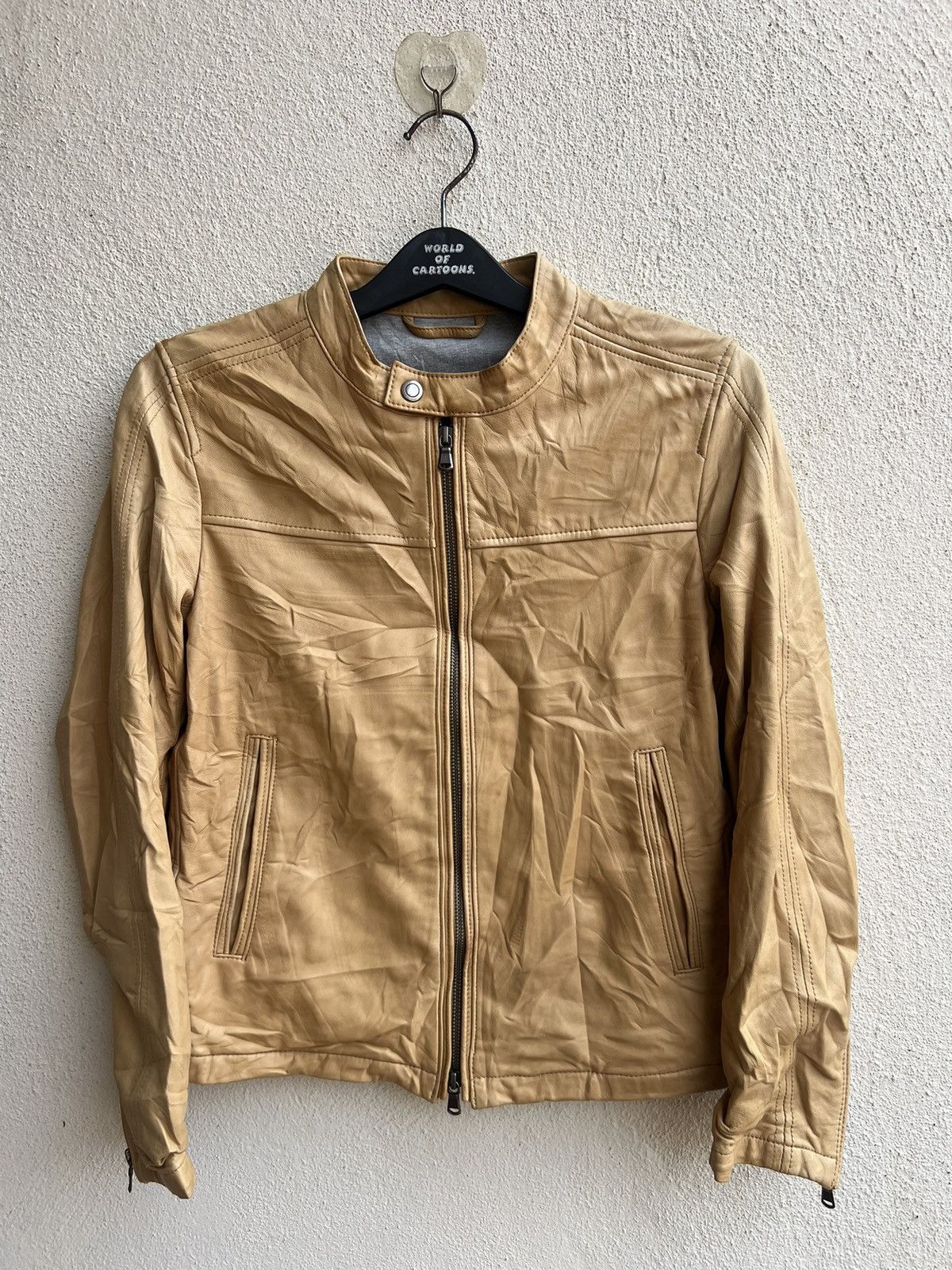 Nicole Club Monsieur Nicole Fade Patina Sheepskin Leather Racer Jacket Size US S / EU 44-46 / 1 - 24 Thumbnail