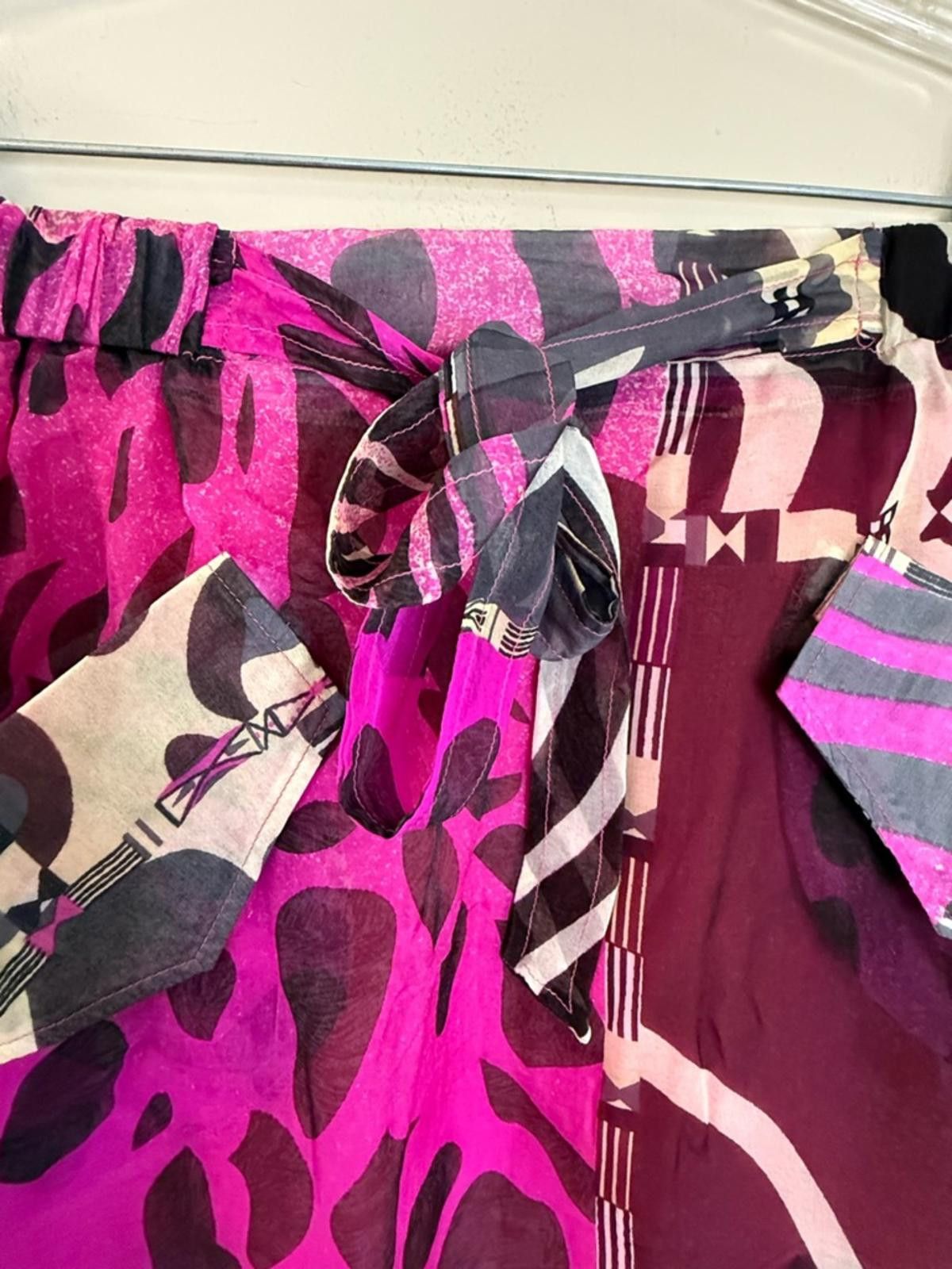 Other Fumblin Free silk leopard skirt dramatic high low hem SZ M Size 32" / US 10 / IT 46 - 2 Thumbnail