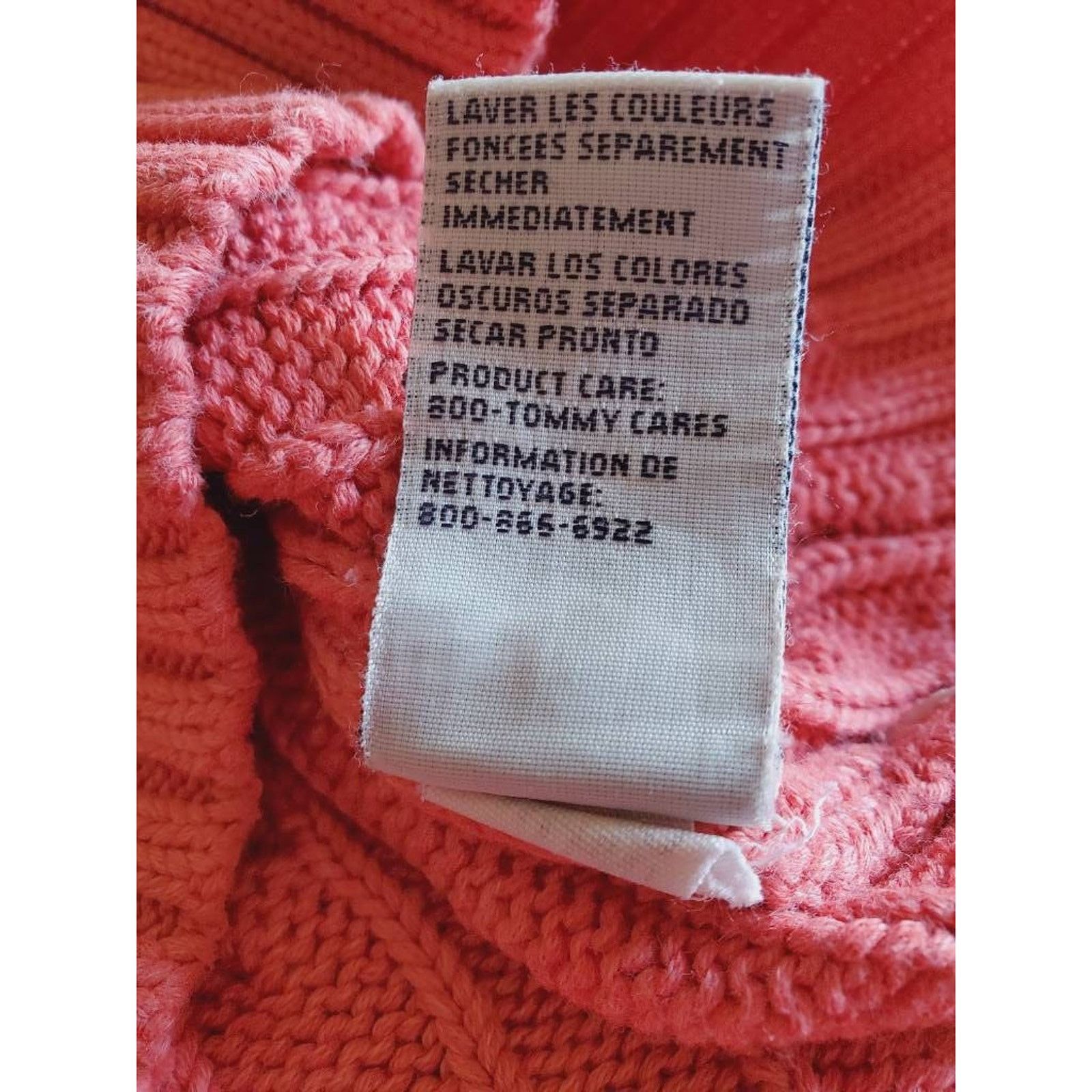 Tommy Hilfiger Tommy Hilfiger Coral Long Sleeve V Neck Pullover Sweater SP Size S / US 4 / IT 40 - 6 Thumbnail