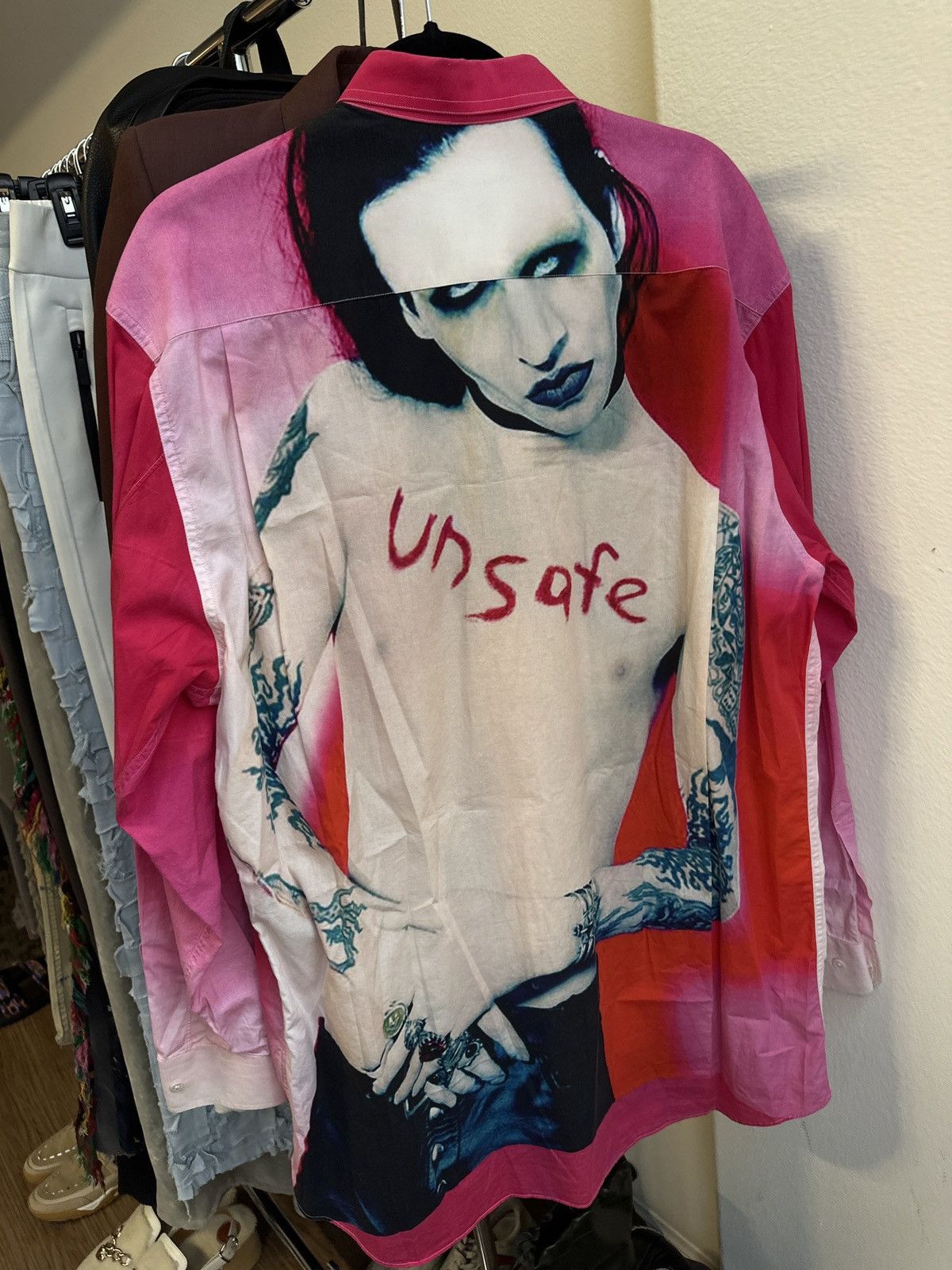 Vetements Marilyn Manson Unsafe button down Size US S / EU 44-46 / 1 - 7 Thumbnail