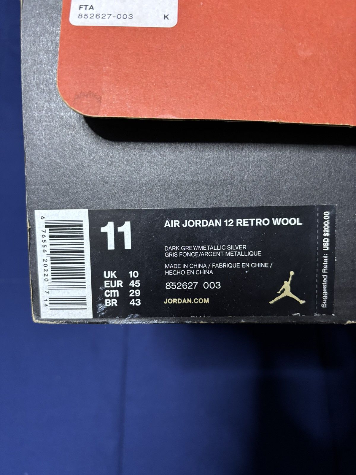 Jordan Brand Air Jordan 12 Retro Wool Size 11 Size US 11 / EU 44 - 9 Thumbnail