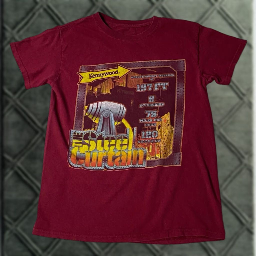 Vintage VTG Unbranded T-Shirt Pittsburgh Pa Kennywood Park Rollercoaster Shirt Adult S Red Mens Size US S / EU 44-46 / 1 - 1 Thumbnail