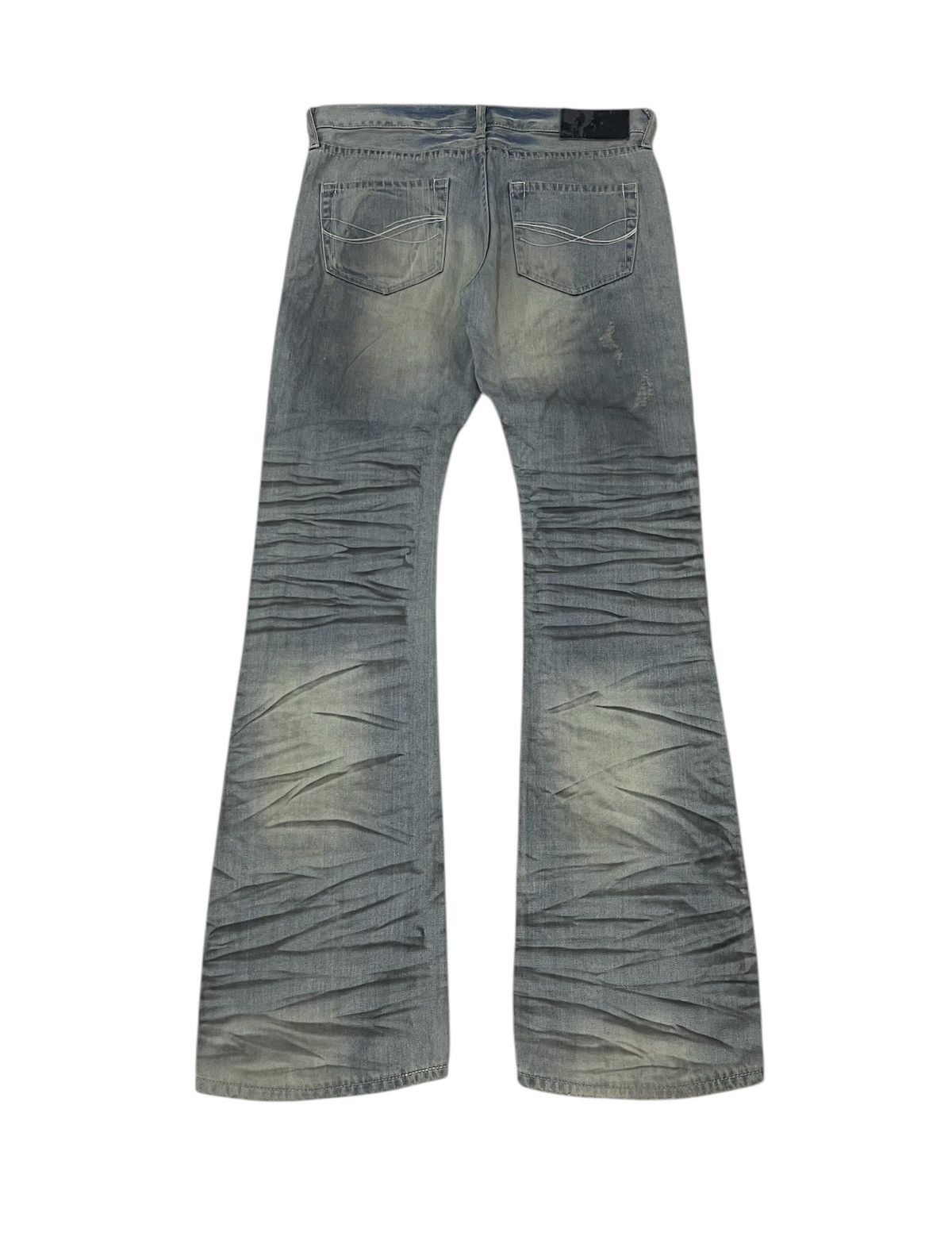Hysteric Glamour CavariA Japan Studded Clawmarks Flare Jeans Size US 31 - 6 Thumbnail