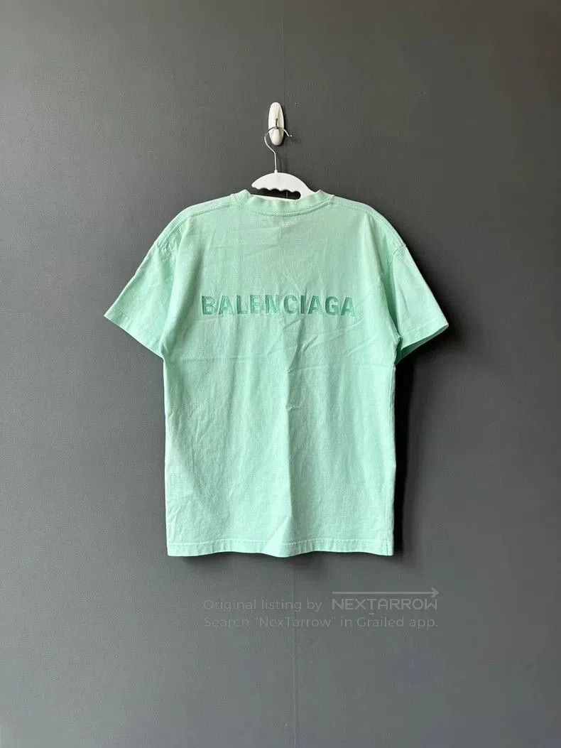 Balenciaga Balenciaga Green Embroidered Short Sleeve. Size US XS / EU 42 / 0 - 2 Thumbnail