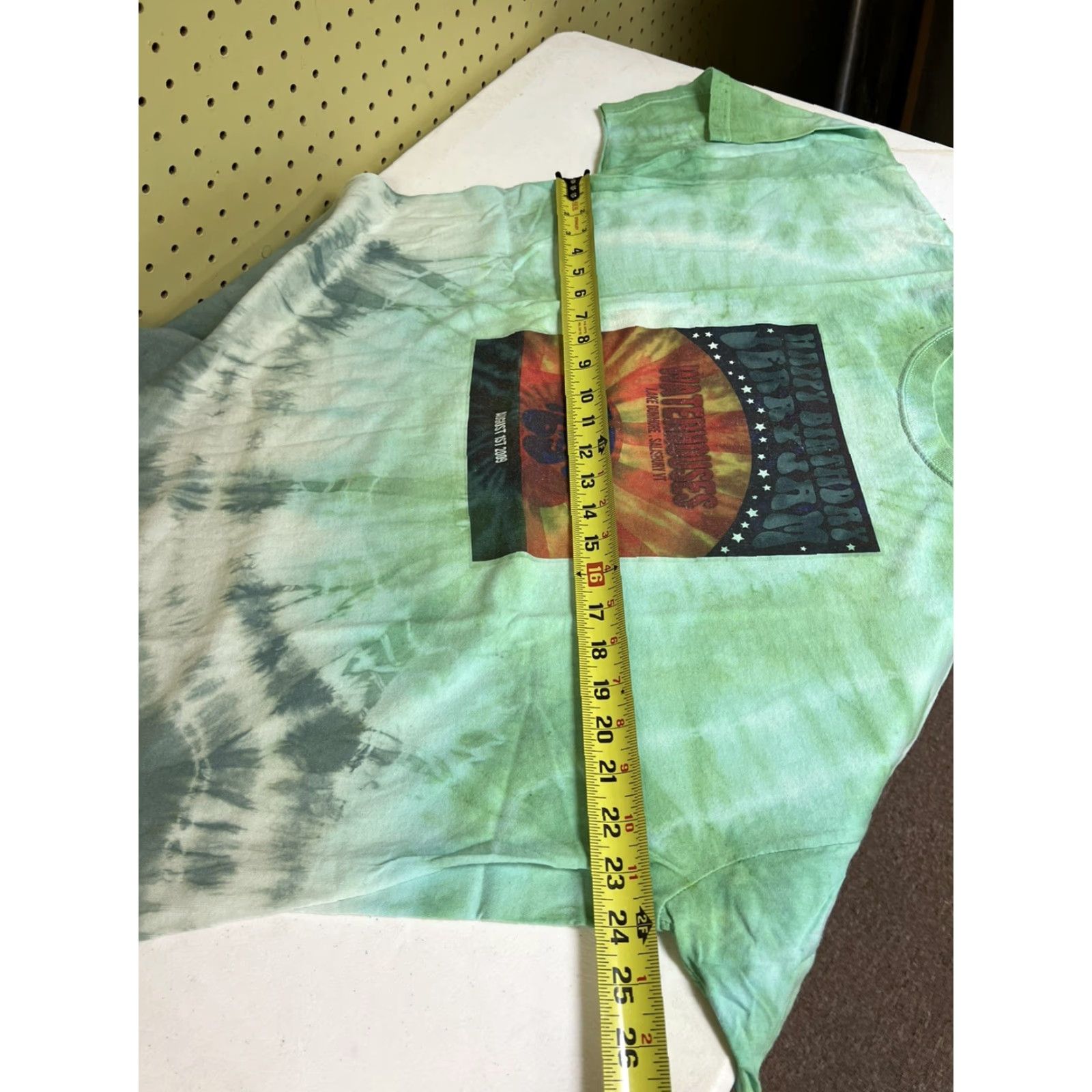 Fruit Of The Loom Mens 2XL Jerry Jam Lake Dunmore Vermont T-Shirt Band 2009 2010 Grateful Dead Cover Multicolor Cotton Crew Neck Mens Size US XXL / EU 58 / 5 - 7 Thumbnail
