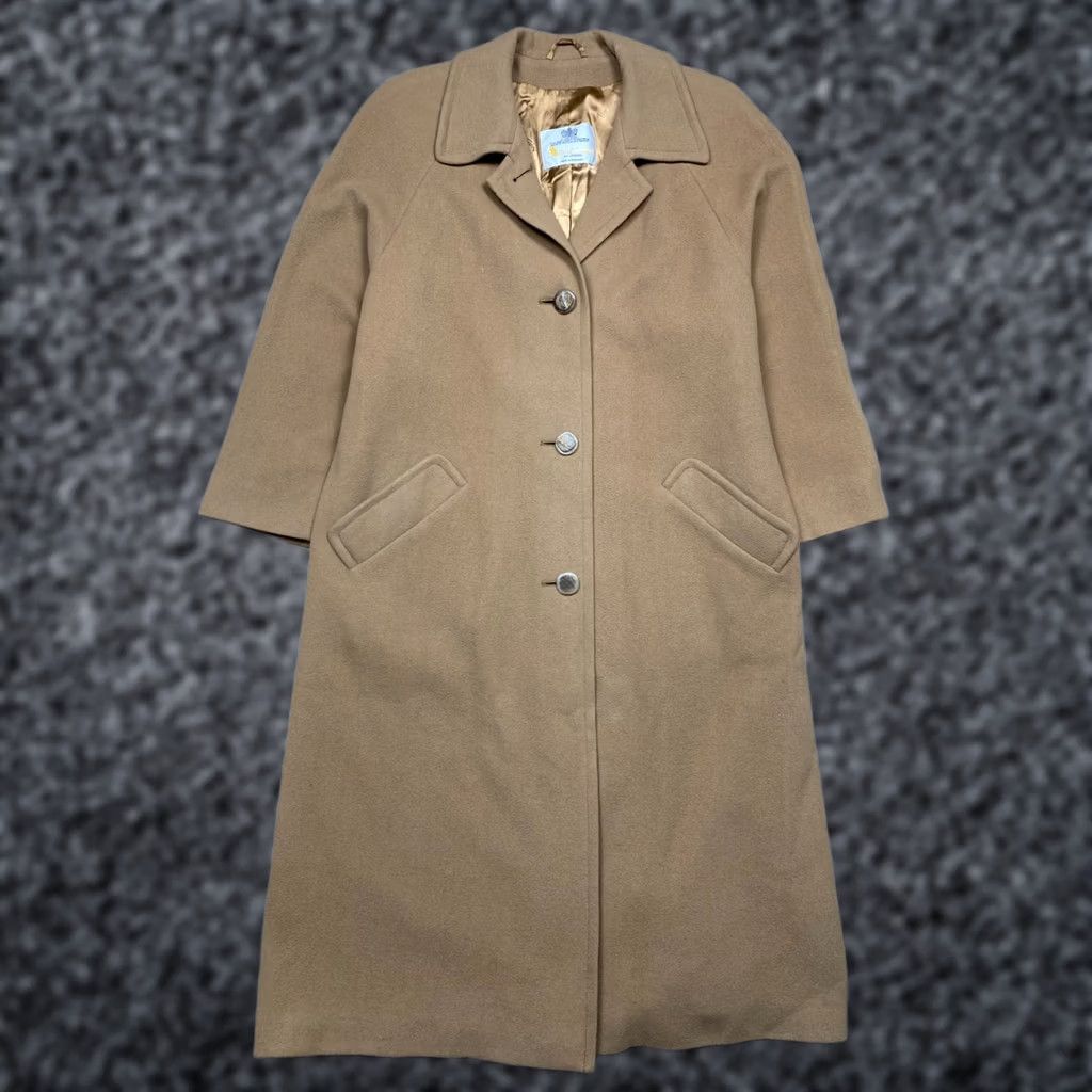 Aquascutum VINTAGE Aquascutum Womens Coat Wool Beige Long Overcoat Mens Womens Girls Size L / US 10 / IT 46 - 1 Thumbnail