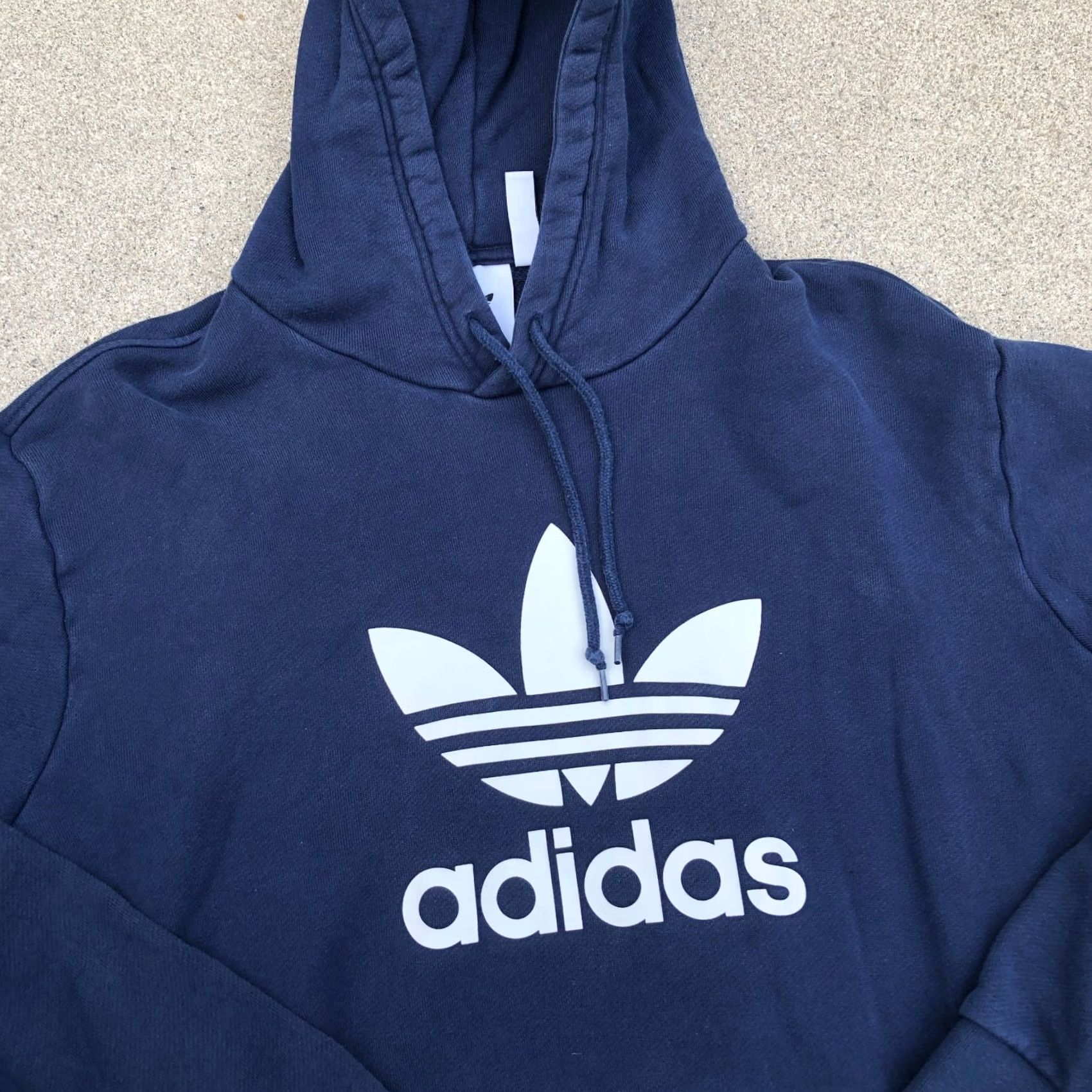 Adidas ADIDAS Originals Trefoil Hoodie Sweatshirt Men's Pullover Sweater Blue L Carded Pullover Sweatshirt Size US L / EU 52-54 / 3 - 2 Thumbnail
