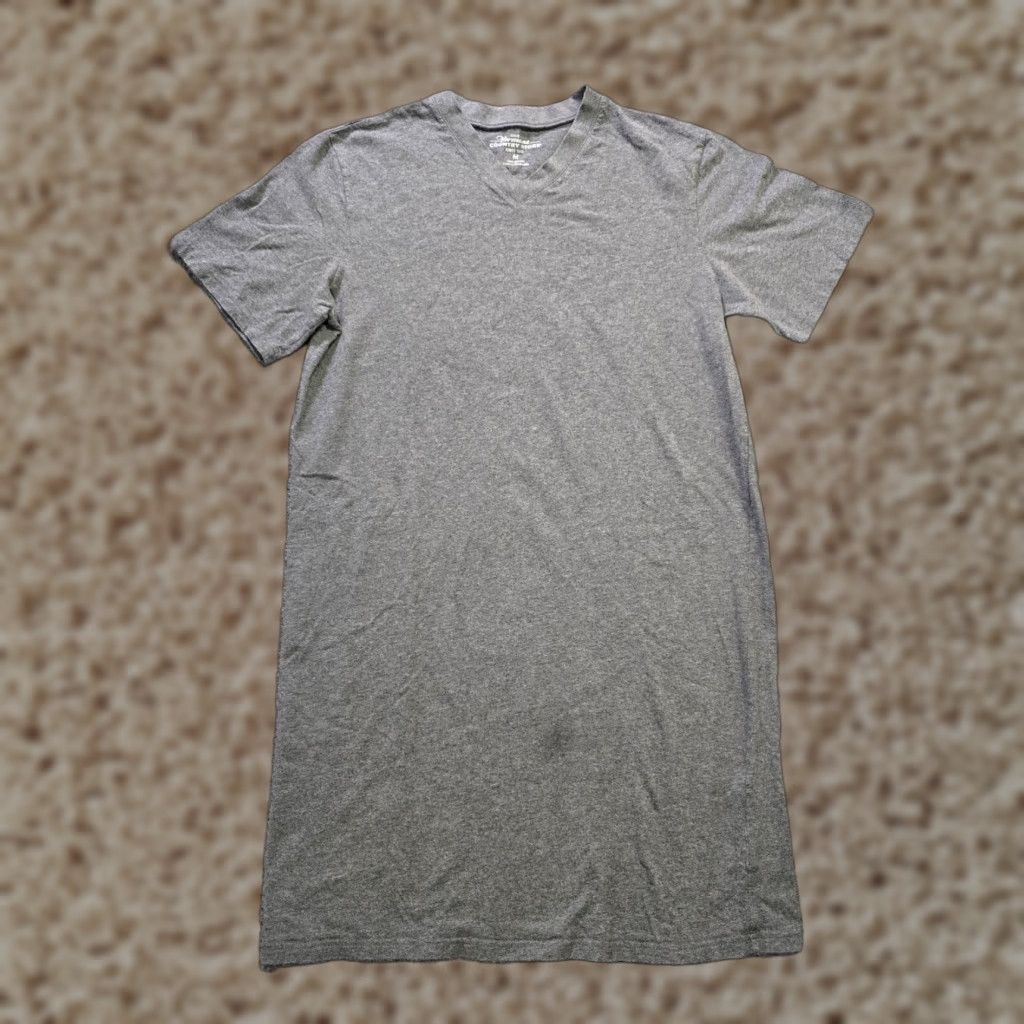 Vintage Vermont Country Store Nightgown Womens Medium Gray V Neck Short Sleeve Jersey Cotton Gown Women Chemise M Gray Nightgown Size 32" / US 10 / IT 46 - 1 Thumbnail
