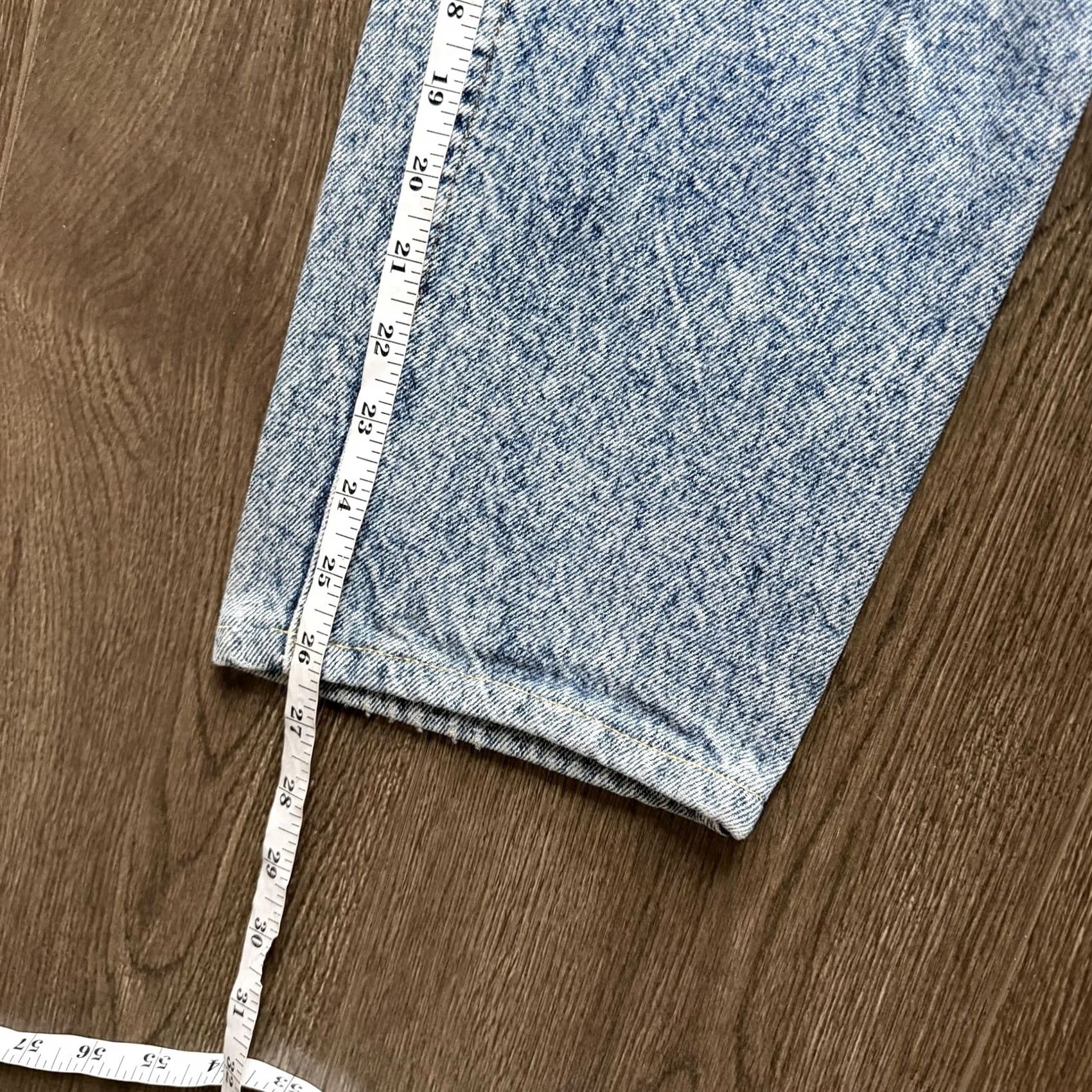 Lee VINTAGE Lee Jeans 32x30 Blue Acid Wash High Rise Straight Leg Denim 90s Mens Jeans Size US 32 / EU 48 - 7 Thumbnail