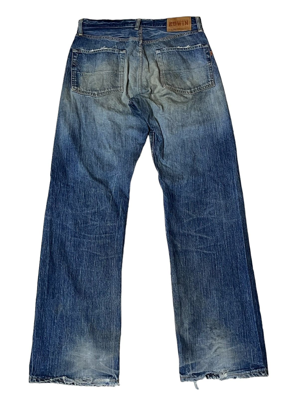 Edwin RIP🔥VINTAGE EDWIN 505-Z BUTTON FLY DISTRESSED SELVEDGE DENIM Size US 32 / EU 48 - 2 Thumbnail