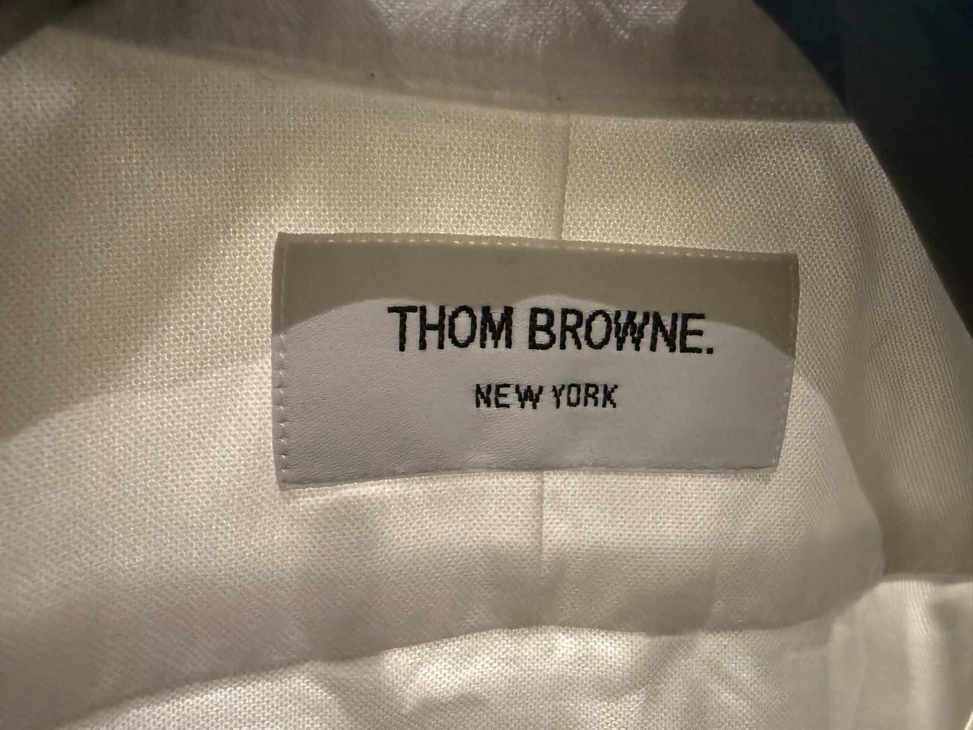 Thom Browne Thom Browne Classic Double Badge Oxford Shirt Size 2 9/10 Size US M / EU 48-50 / 2 - 3 Thumbnail