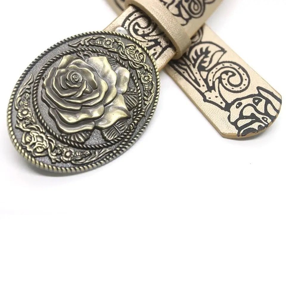 Japanese Brand × Vintage Rose Flowers Buckle Belt Size ONE SIZE - 1 Thumbnail