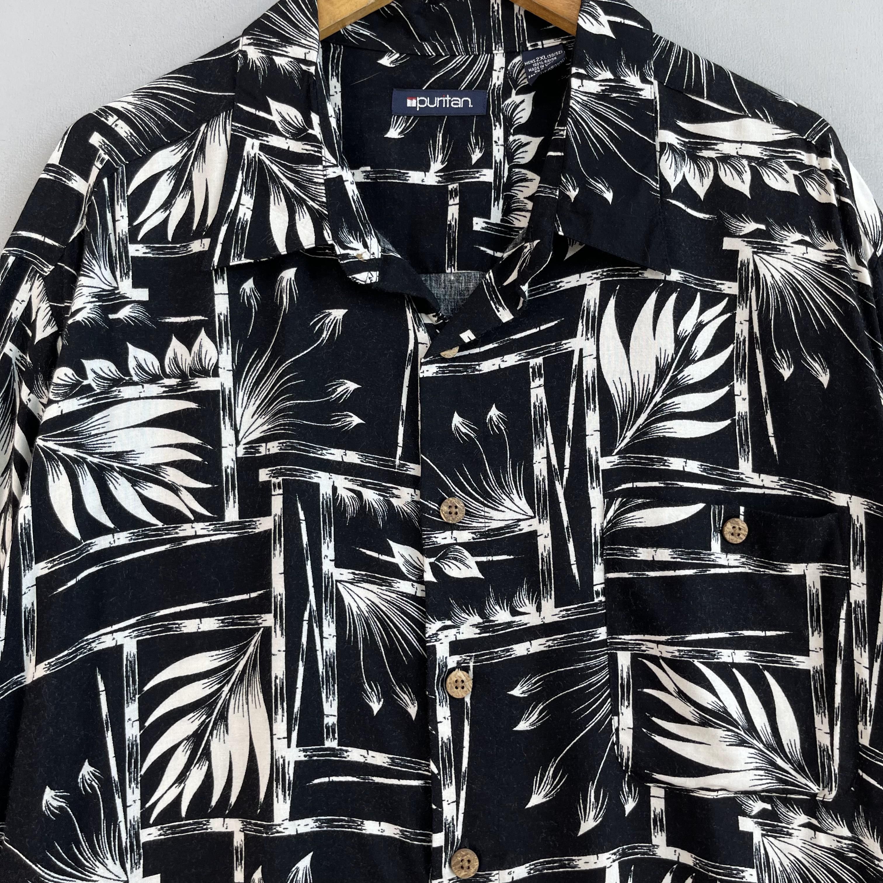 Japanese Brand Vintage PURITAN Aloha Tropical Floral Motive Hawaii Shirt Size US XXL / EU 58 / 5 - 2 Thumbnail