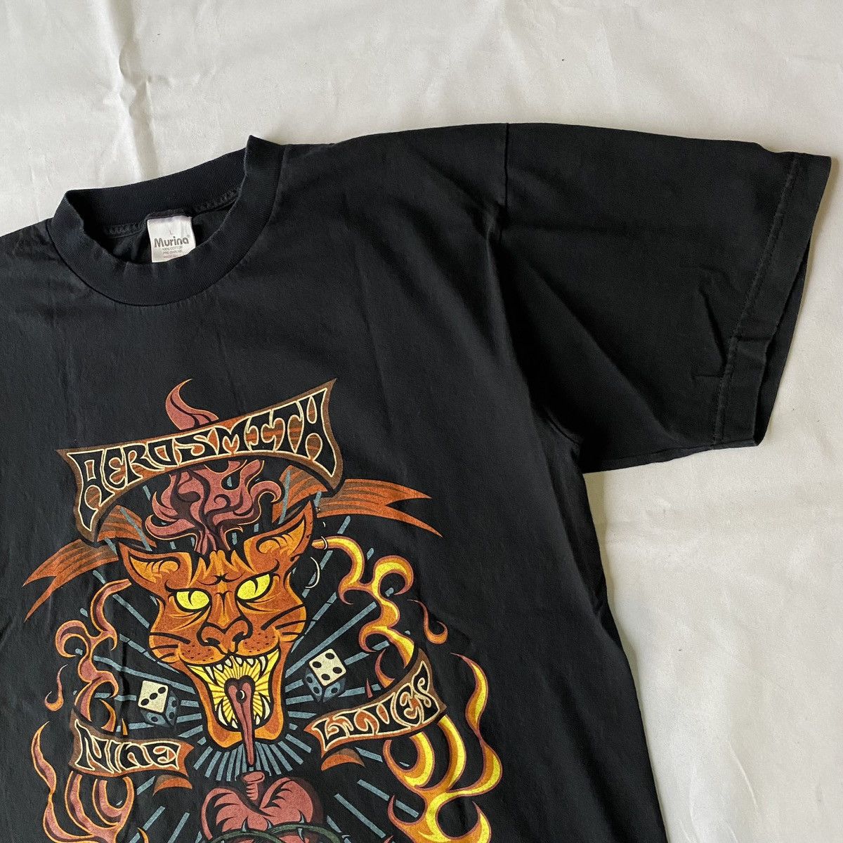 Band Tees × Vintage Vintage 1997 Aerosmith Nine Lives Tour T-Shirt Size US L / EU 52-54 / 3 - 4 Thumbnail