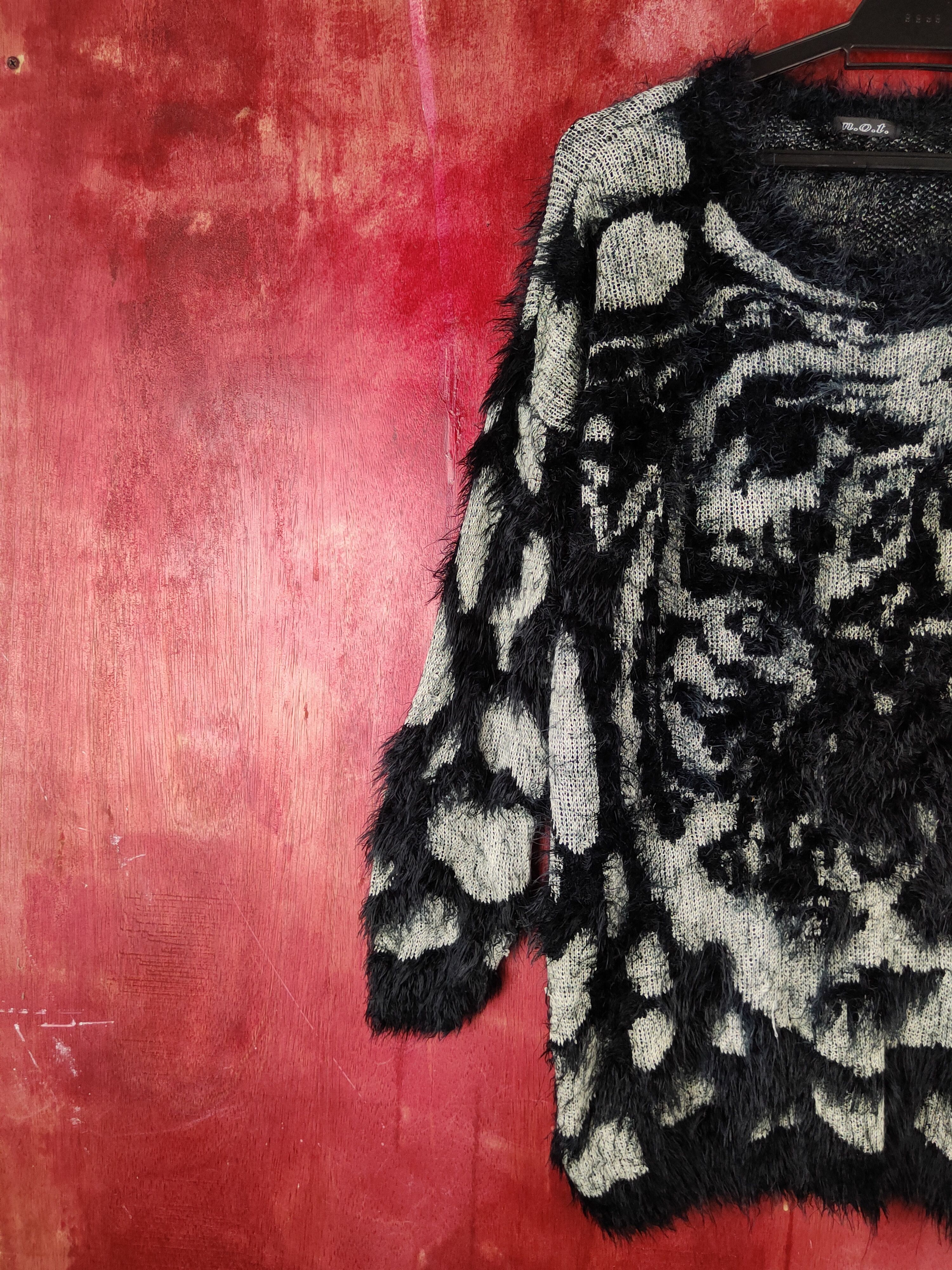 Homespun Knitwear N.o.t Cream tiger Shag Shaggy Fur Mohair Knitwear #S1971 Size M / US 6-8 / IT 42-44 - 3 Thumbnail