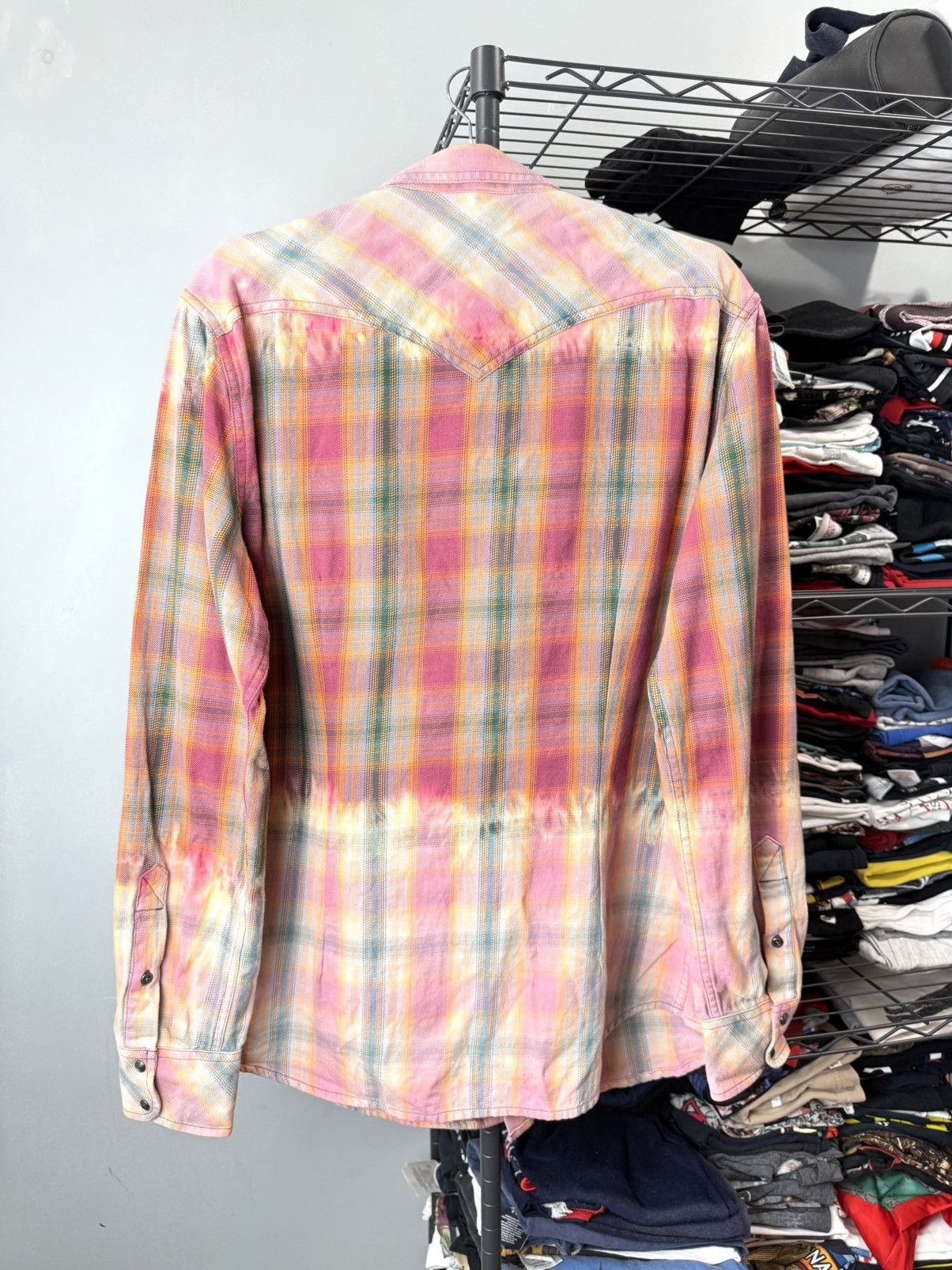 Diesel Vintage Diesel Gradient Checkered Flannel Shirt Size US L / EU 52-54 / 3 - 2 Thumbnail