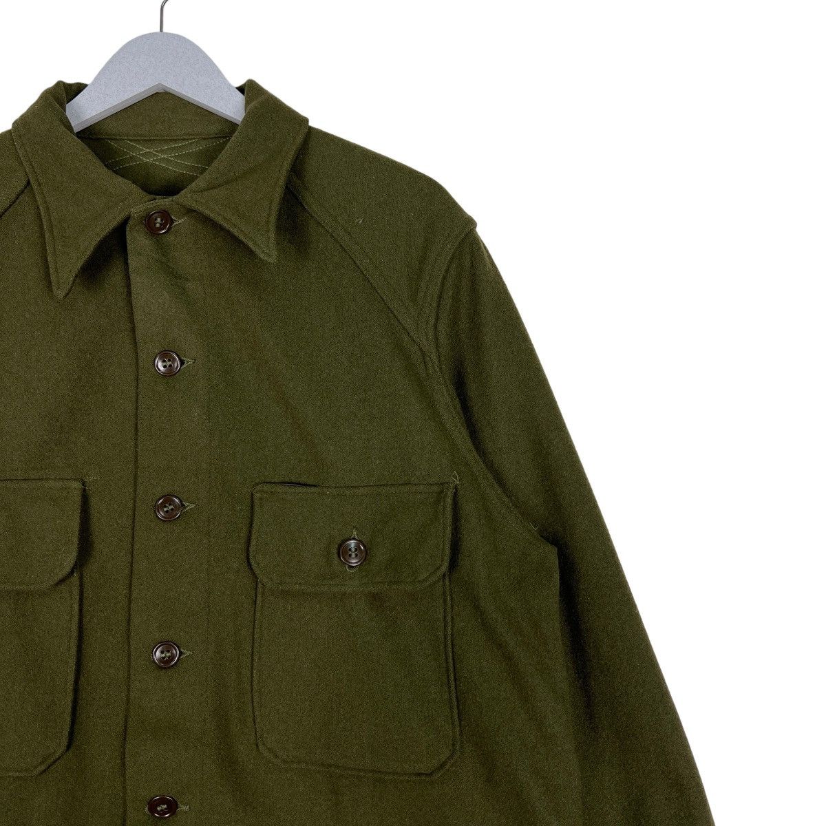 Vintage 🔥 TRUE VINTAGE 40s 50s US ARMY WWII WOOL SHIRT JACKET Size US L / EU 52-54 / 3 - 6 Thumbnail