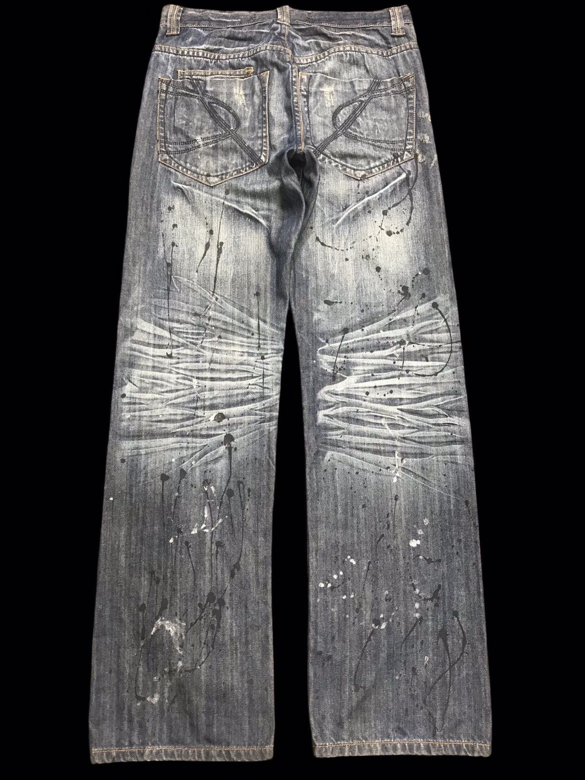 Seditionaries 💥PUNK DENIM💥punk ministry Paint Splatter Punk Denim F301 Size US 31 - 2 Thumbnail