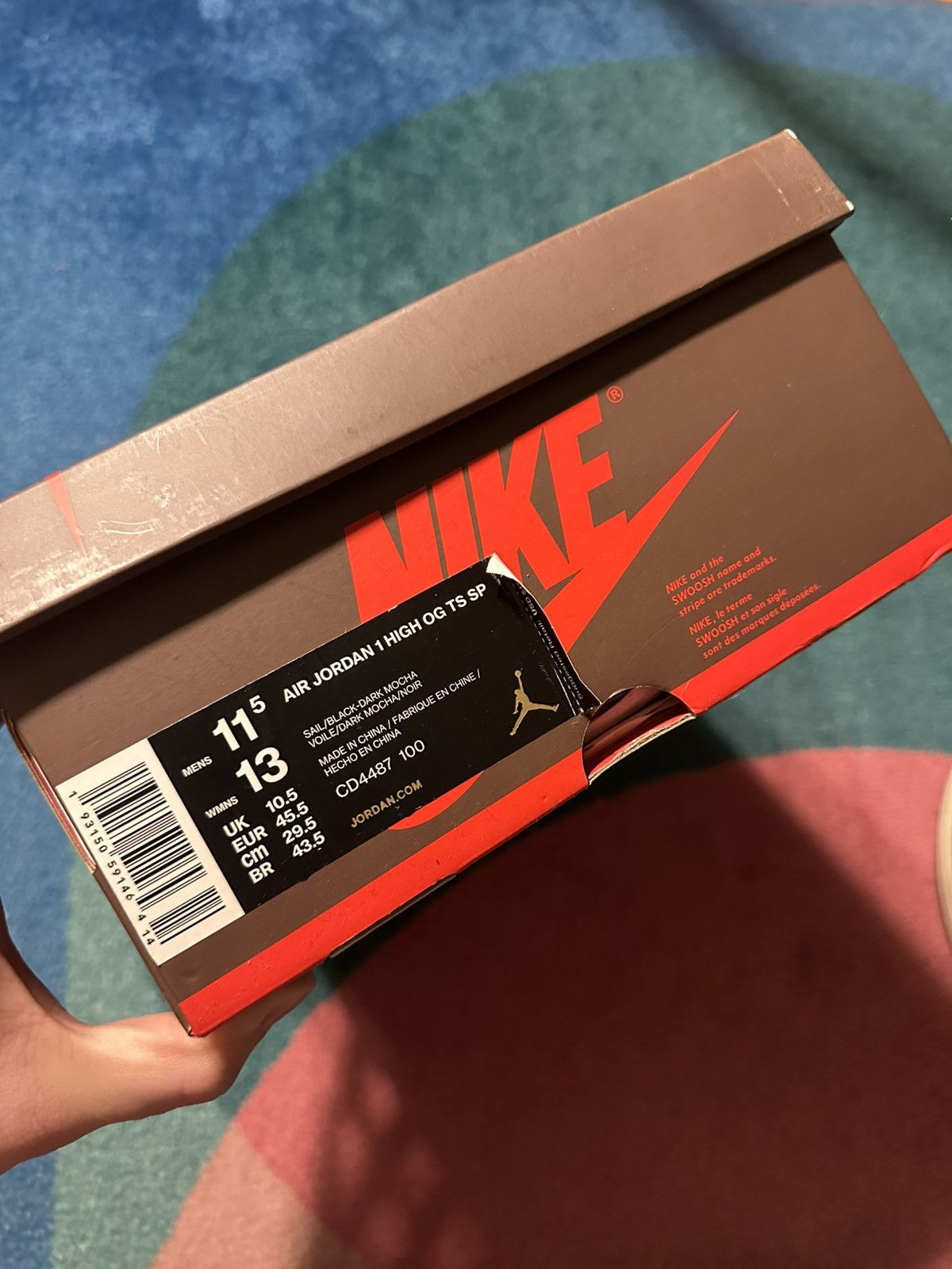 Jordan Brand × Nike × Travis Scott Travis Scott x Air Jordan 1 Retro High OG ‘Mocha’ Size US 11.5 / EU 44-45 - 19 Thumbnail
