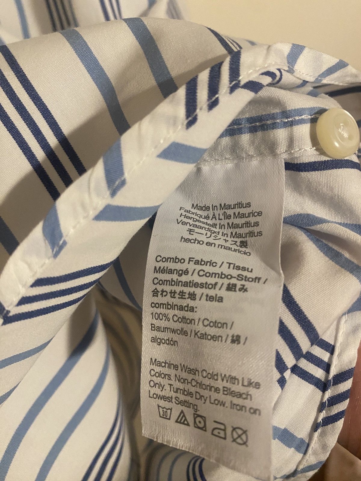 J.Crew J crew blue vertical stripe shirt Size US L / EU 52-54 / 3 - 5 Thumbnail