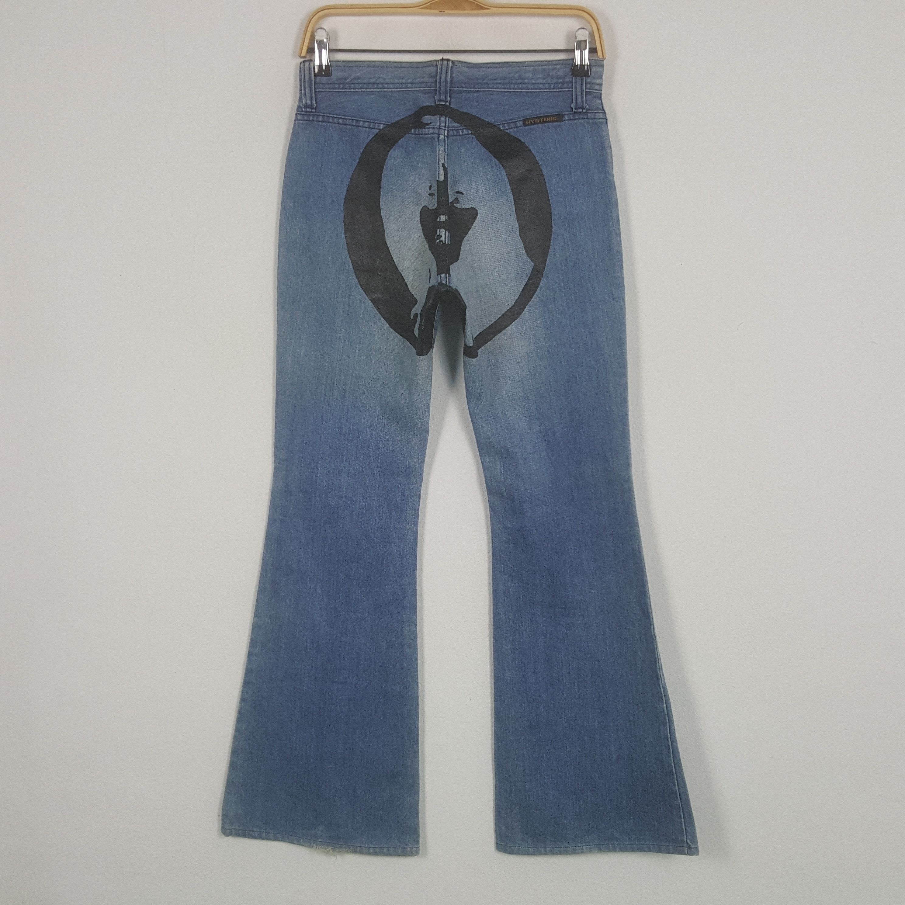Hysteric Glamour × Japanese Brand × Vintage Vintage Hysteric Glamour Japanese Custom Art Bootcut Jeans Size US 27 - 1 Thumbnail