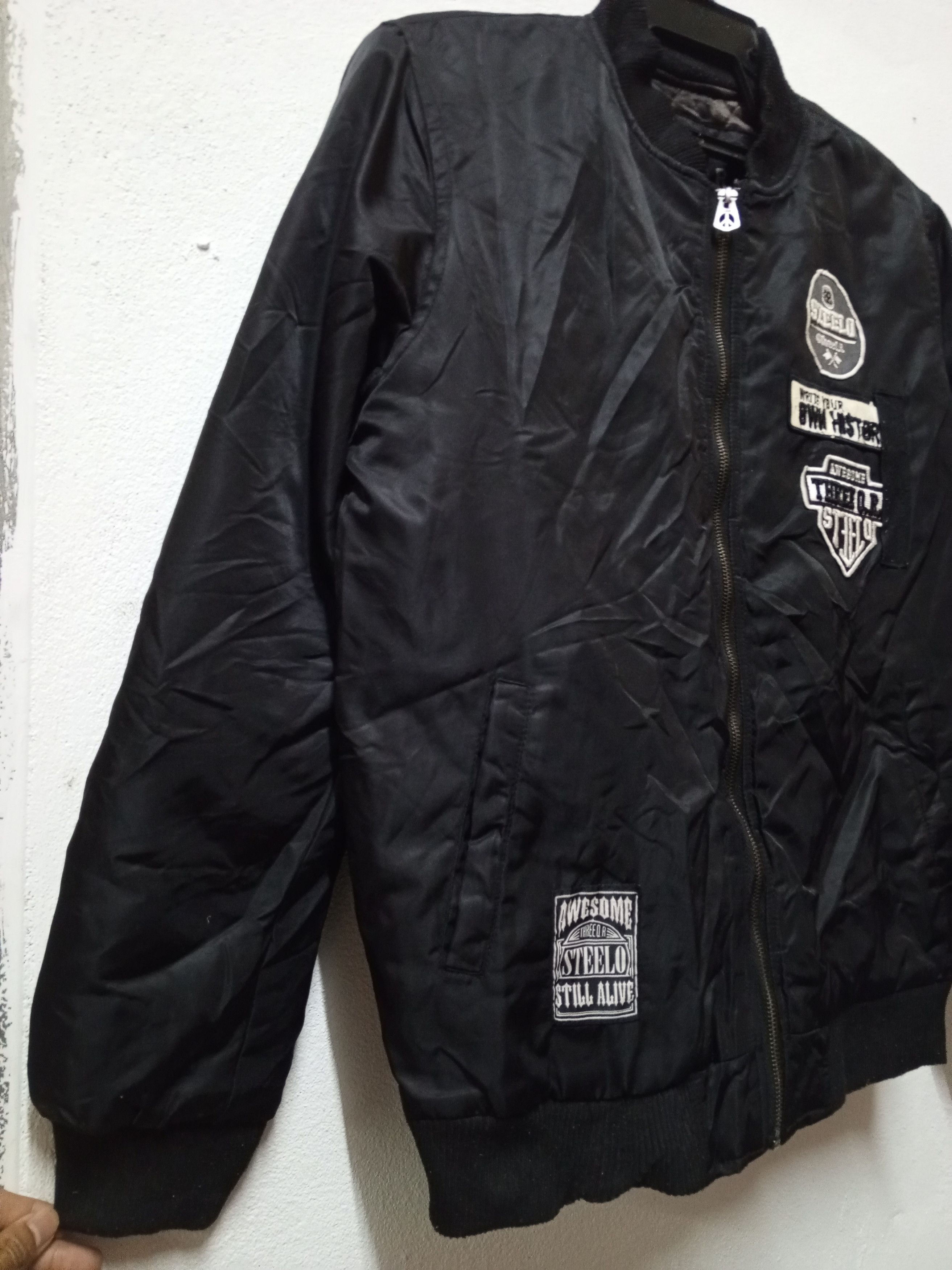 Japanese Brand × Vintage THREE Q.R BOMBER JACKET ZIPPER Size US L / EU 52-54 / 3 - 4 Thumbnail
