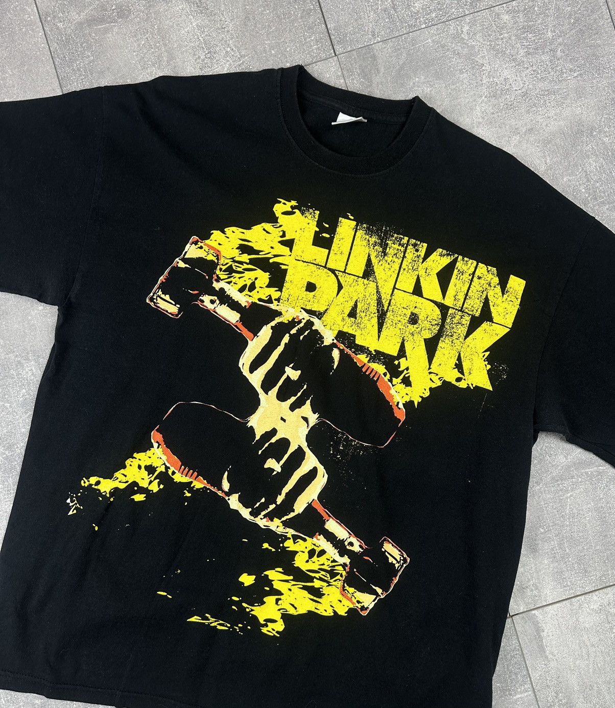 Fruit Of The Loom Linkin Park Vintage Band Rock T-Shirt Overprint Logo Size US L / EU 52-54 / 3 - 3 Thumbnail
