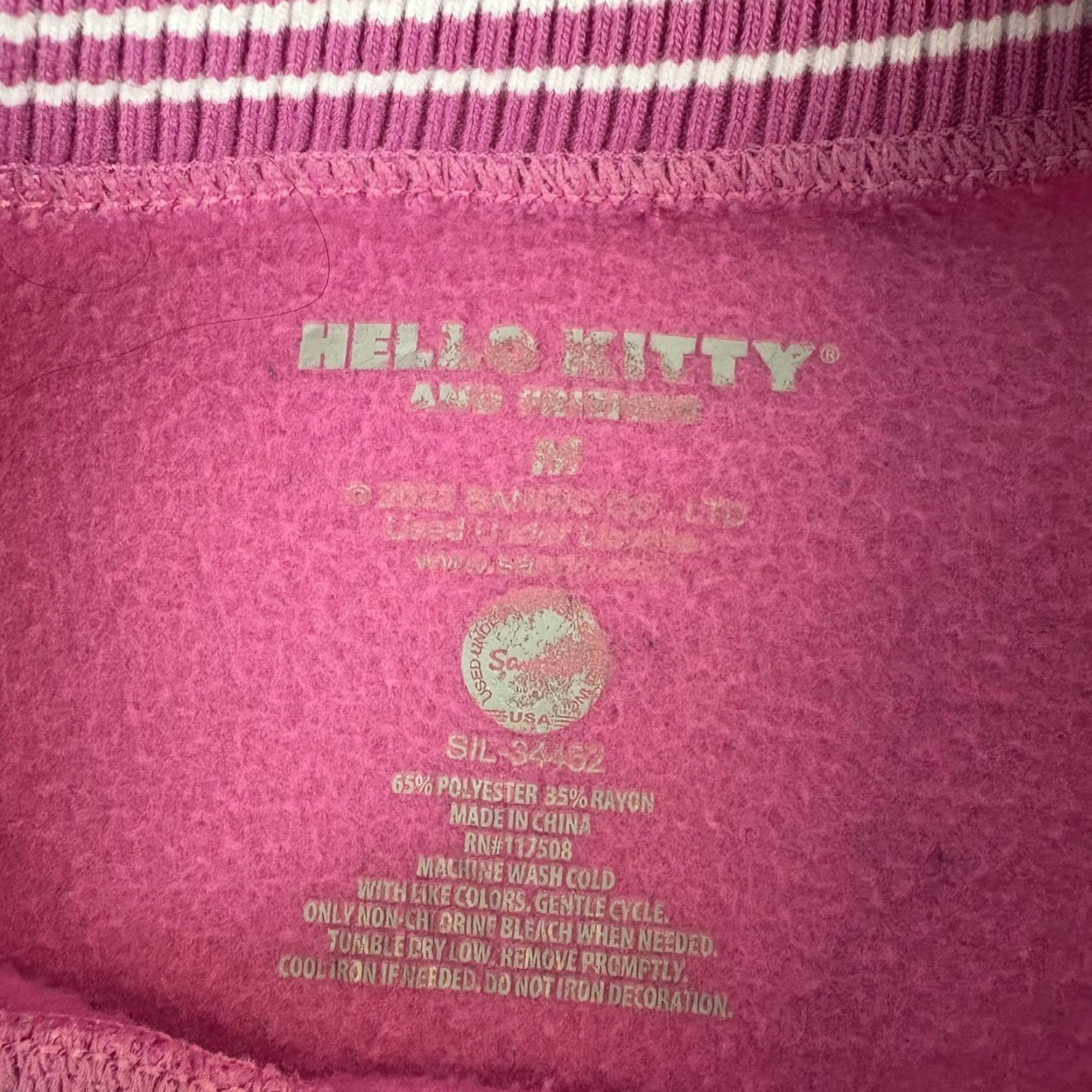 Vintage Sanrio Sweatshirt Hello Kitty And Friends Womens Medium Pink Rainbow Graphic Size M / US 6-8 / IT 42-44 - 6 Thumbnail